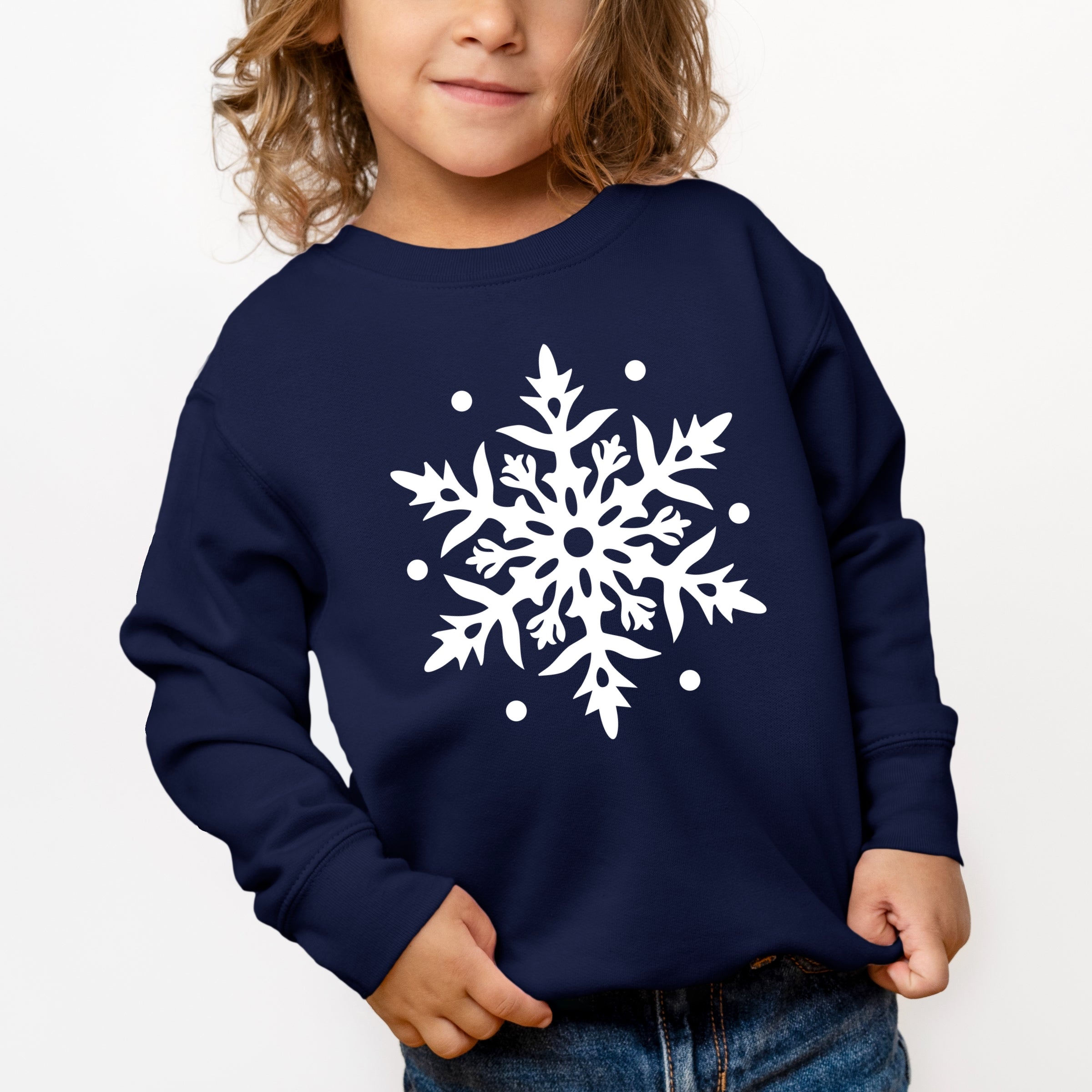 White Snowflake - Toddler Graphic Sweatshirt