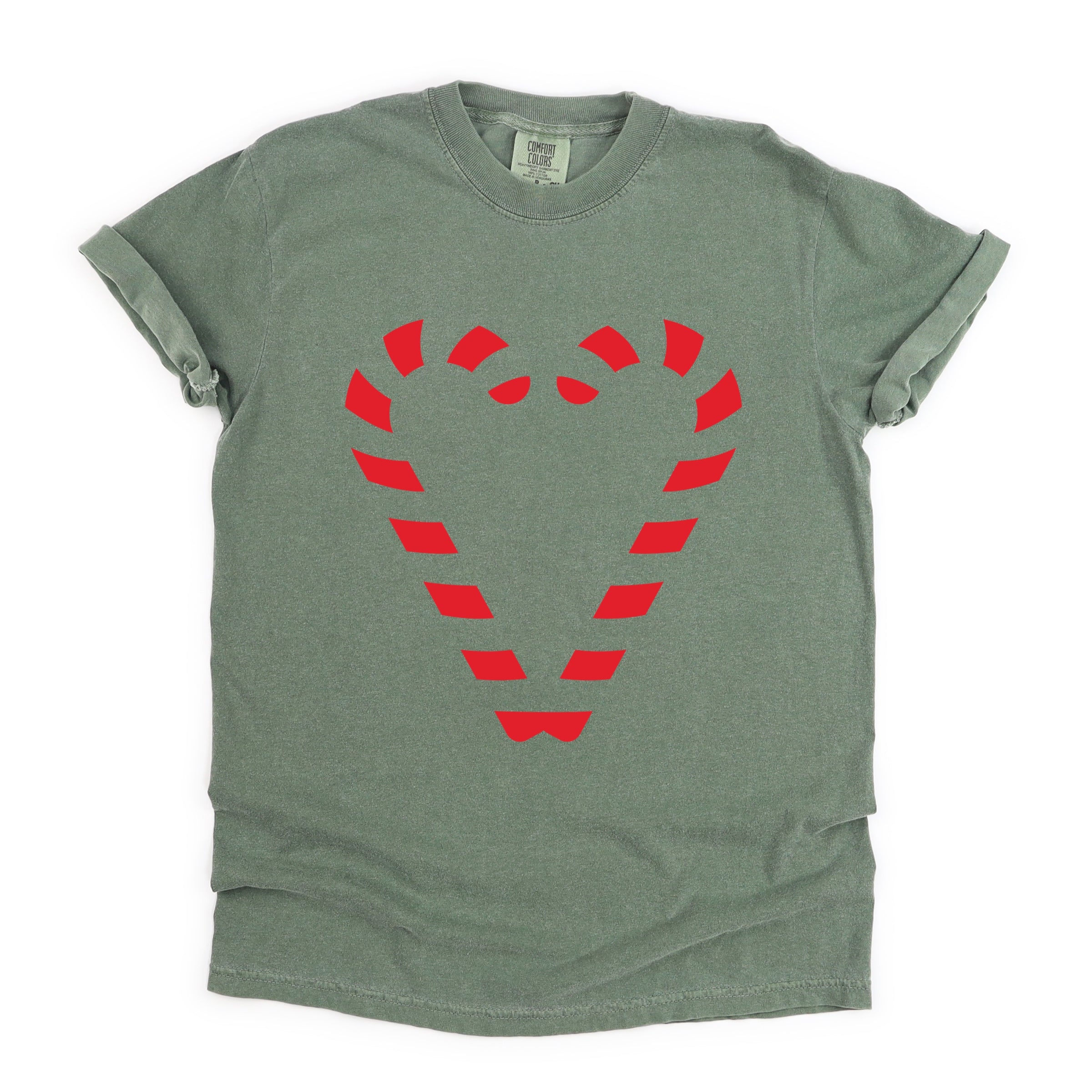 Candy Cane Heart - Garment Dyed Tee