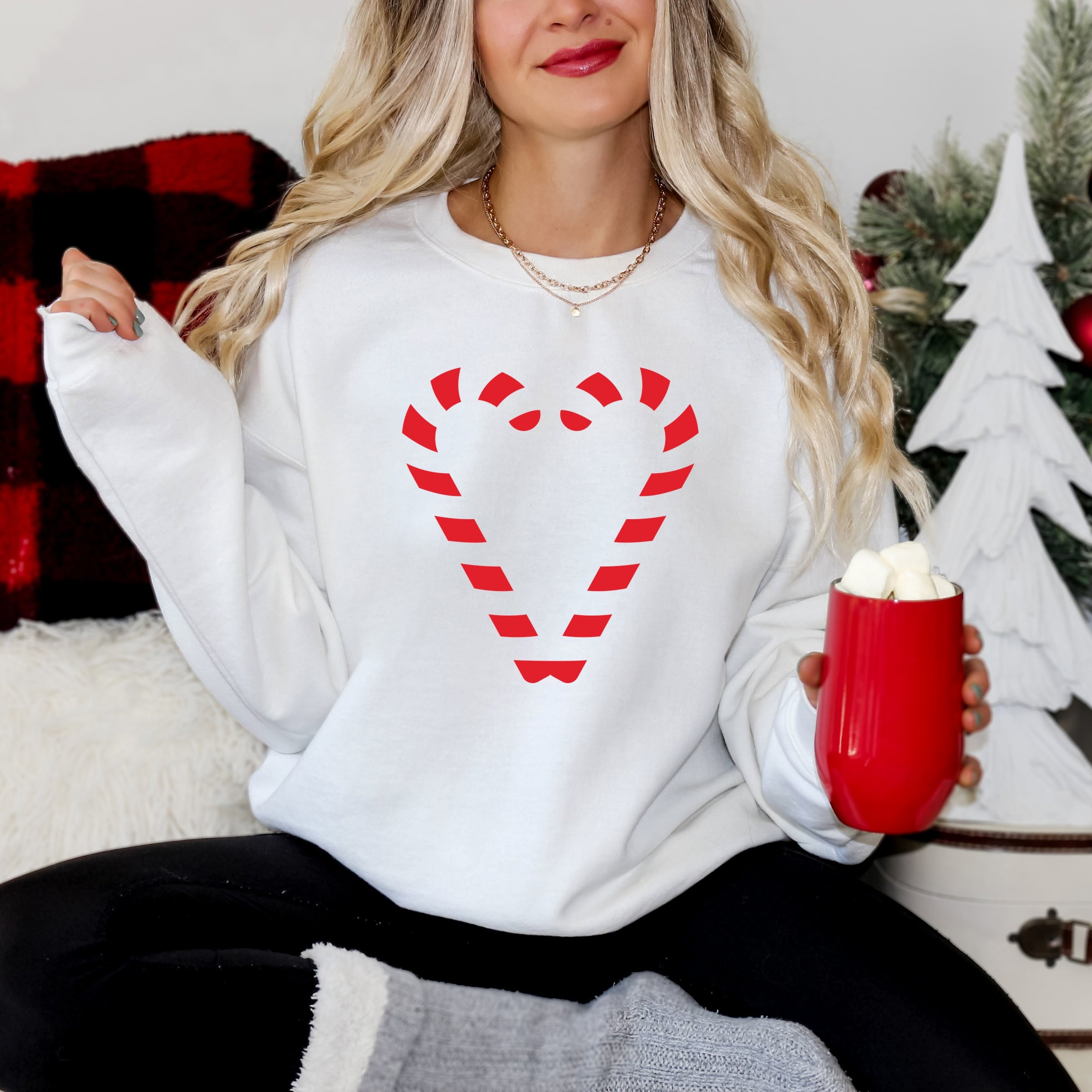 Candy Cane Heart - Sweatshirt
