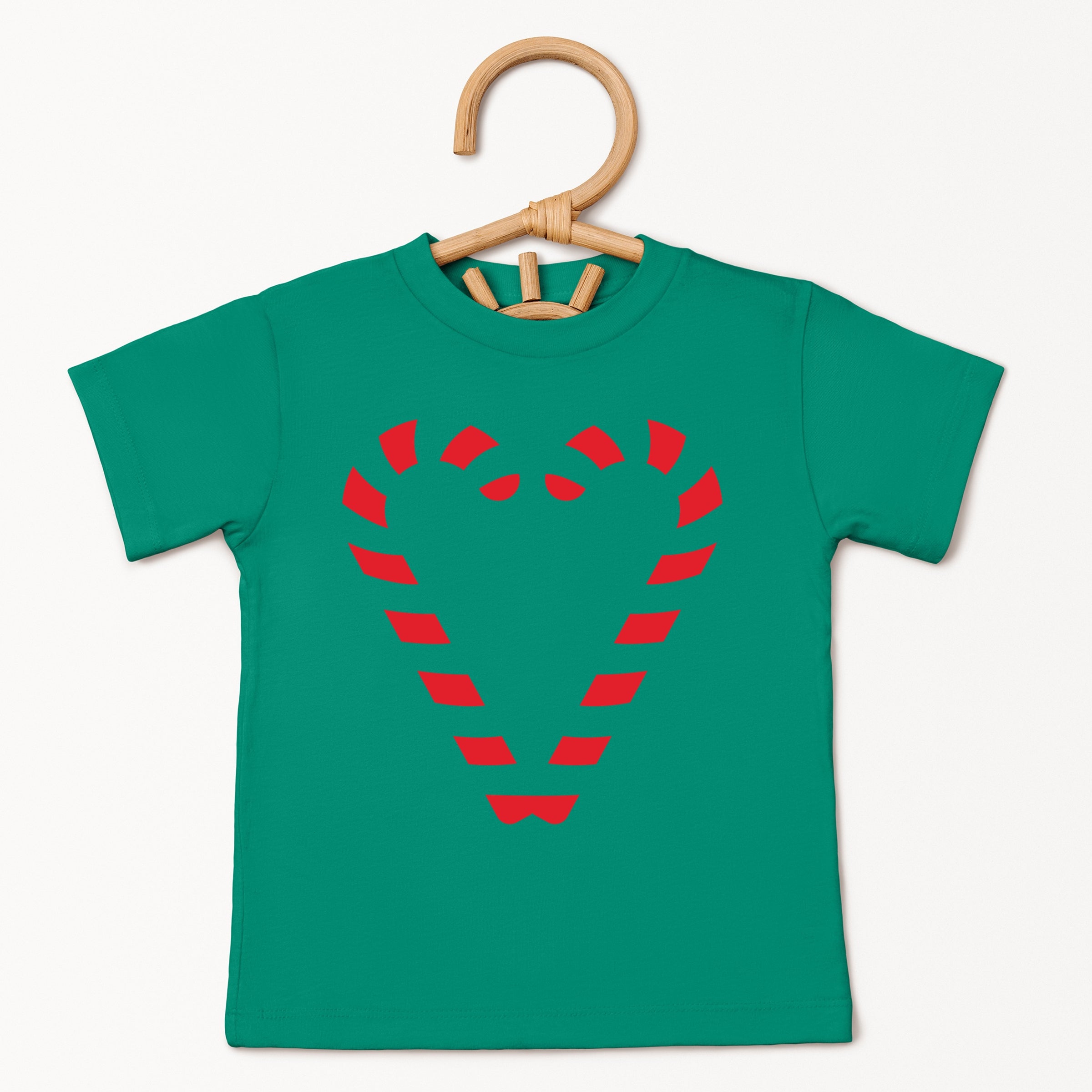 Candy Cane Heart - Youth Short Sleeve Graphic T-Shirt and Toddler Short Sleeve Graphic T-Shirt