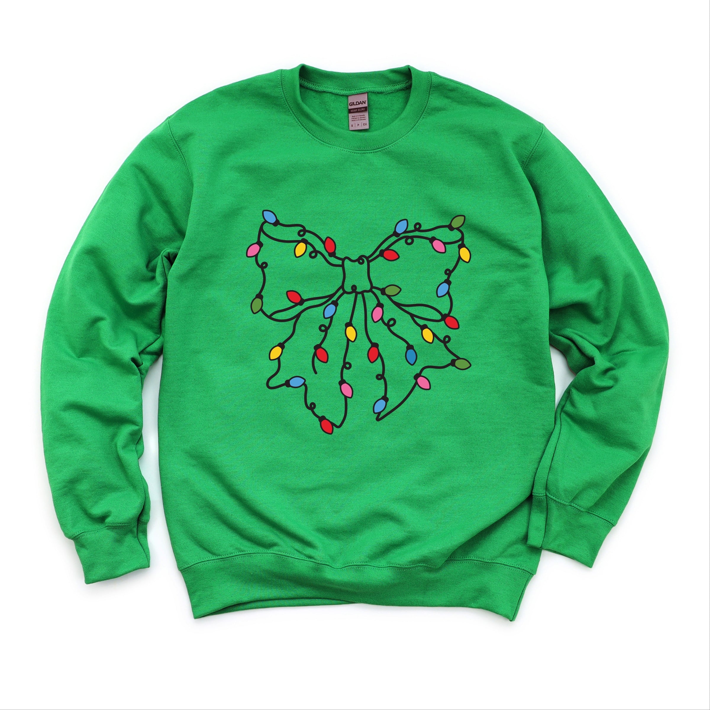 Christmas Light Bow Coquette - Sweatshirt