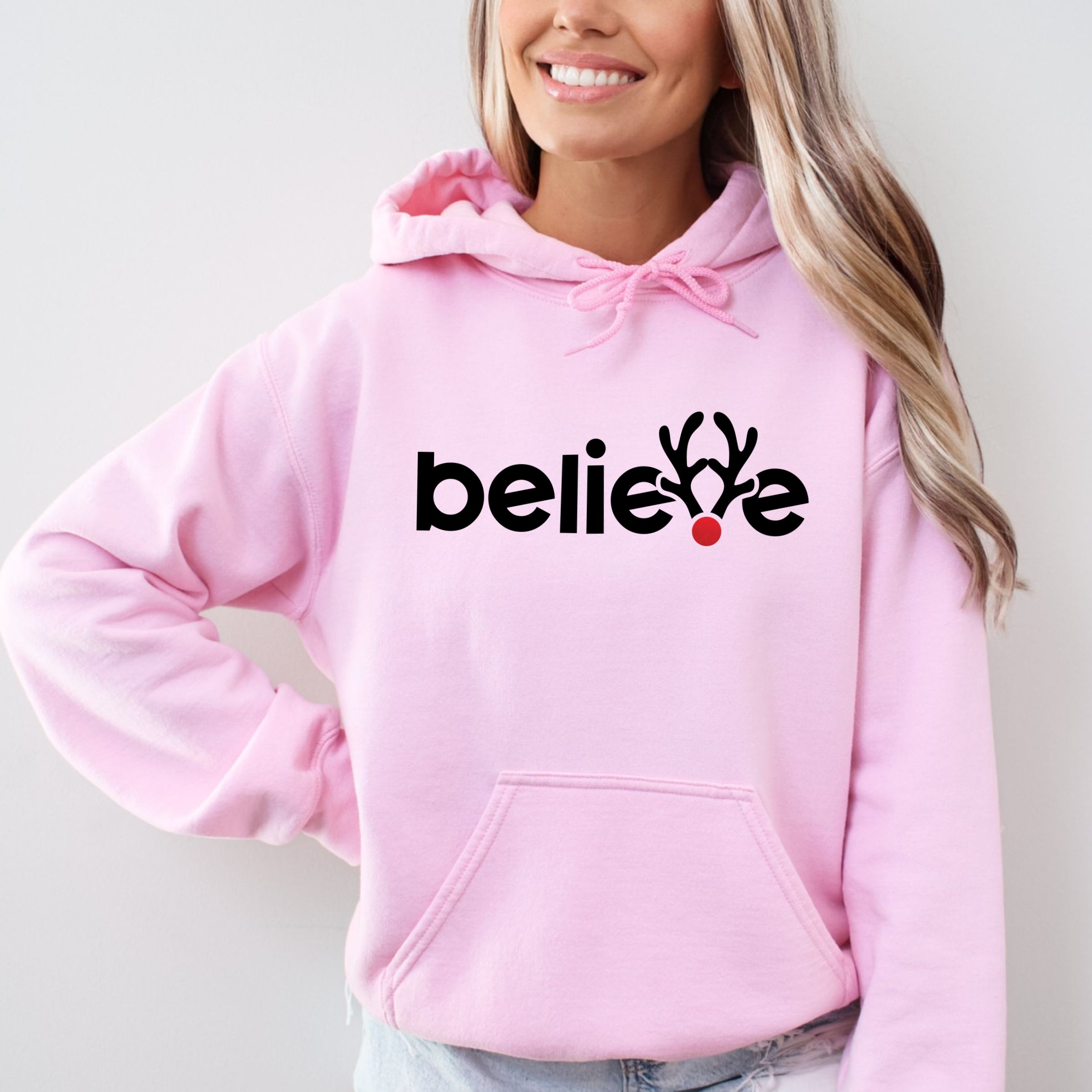 Believe Reindeer Antlers - Hoodie