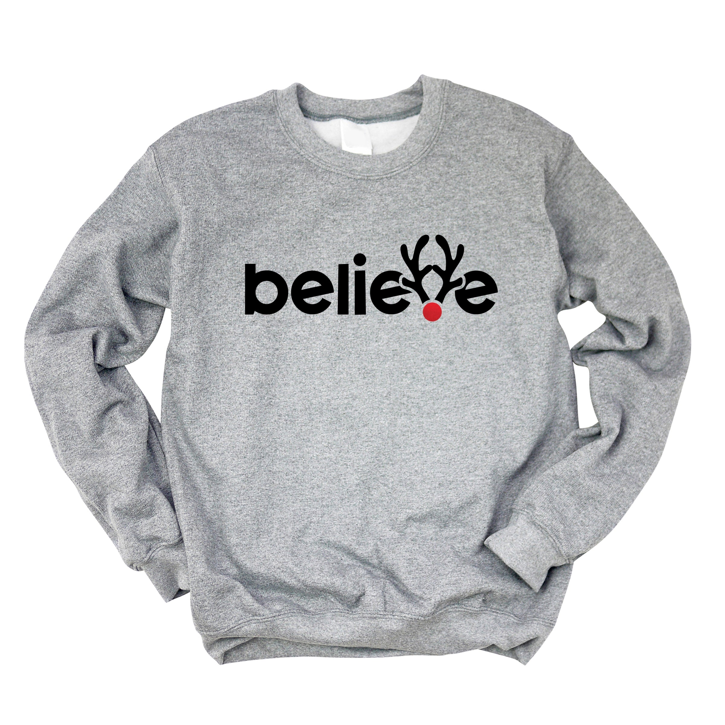 Believe Reindeer Antlers - Sweatshirt
