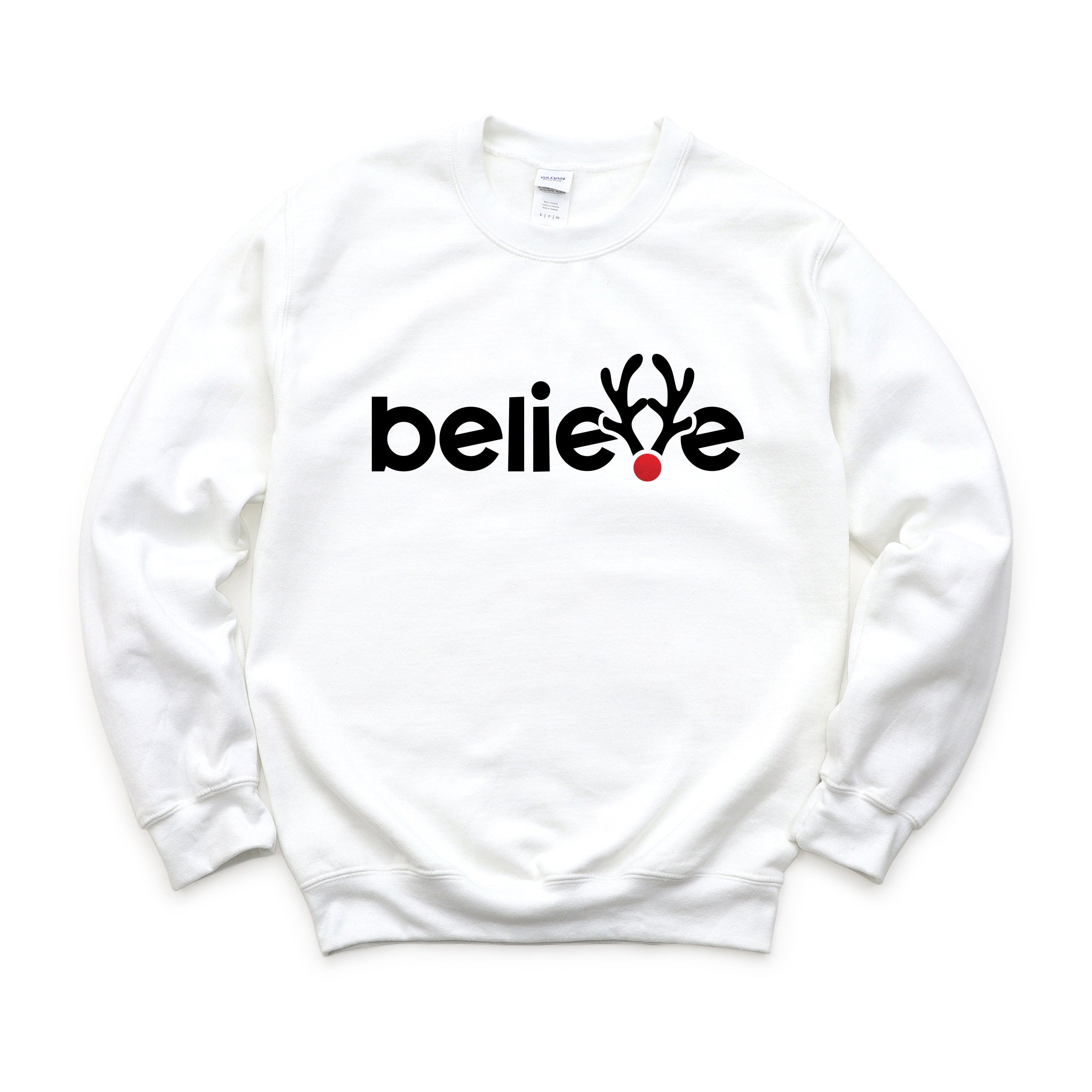 Believe Reindeer Antlers - Sweatshirt