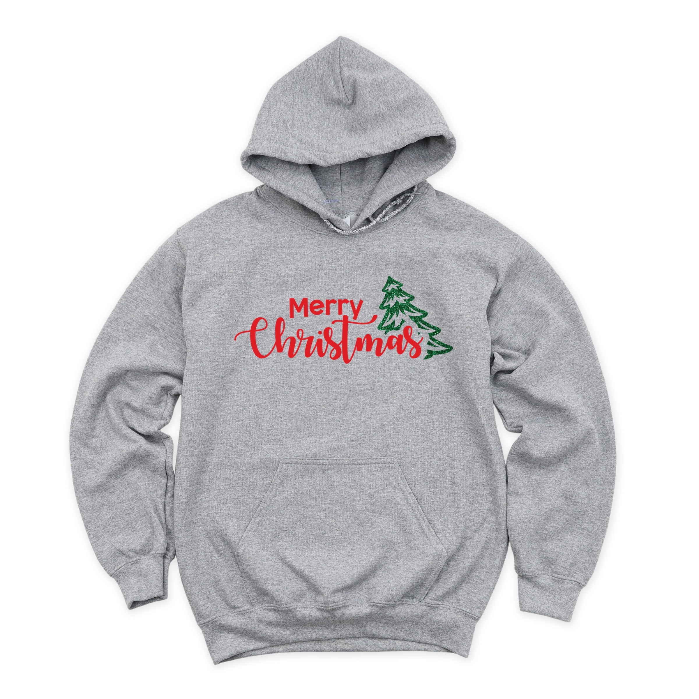 Merry Christmas Glitter Tree - Womens Hoodie
