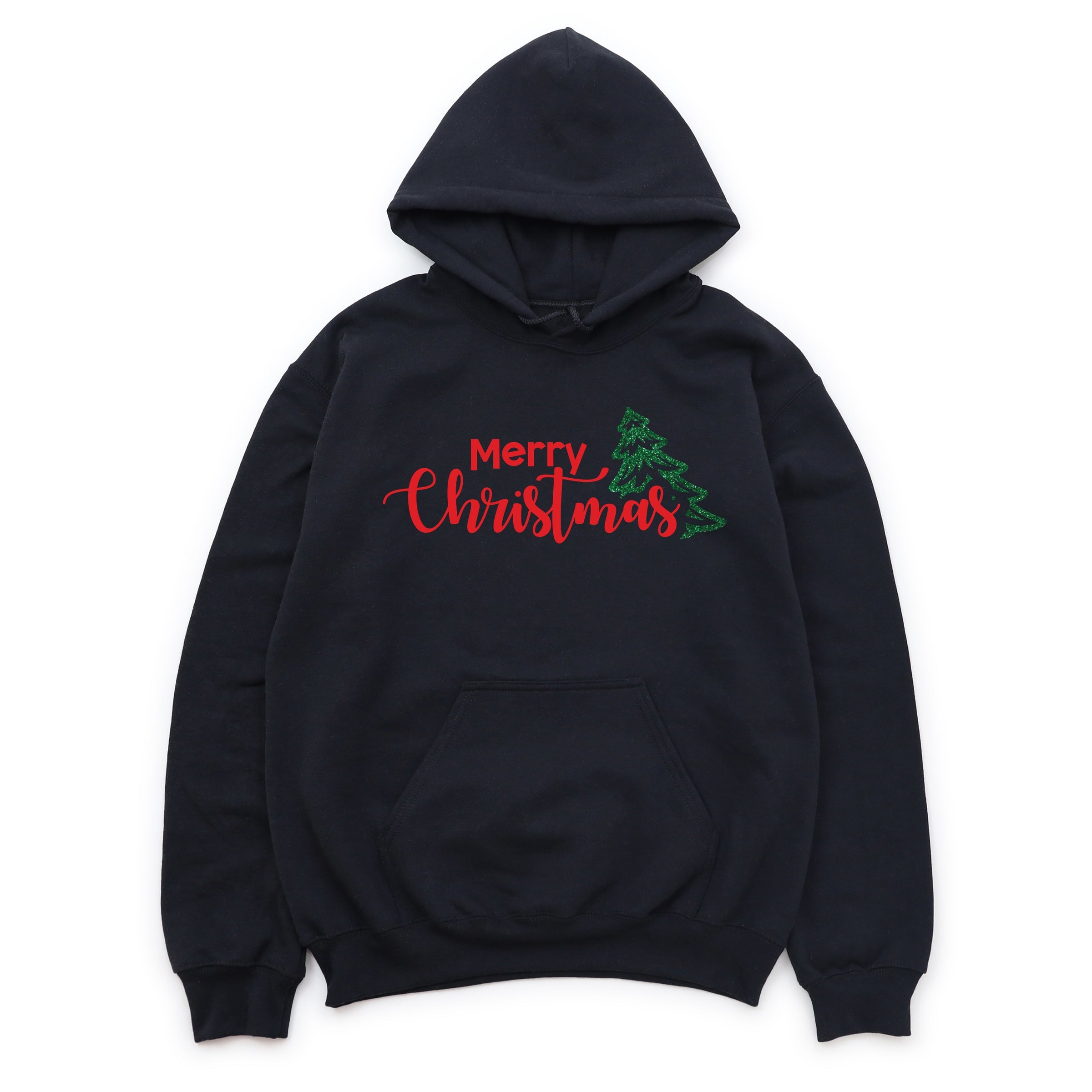 Merry Christmas Glitter Tree - Womens Hoodie
