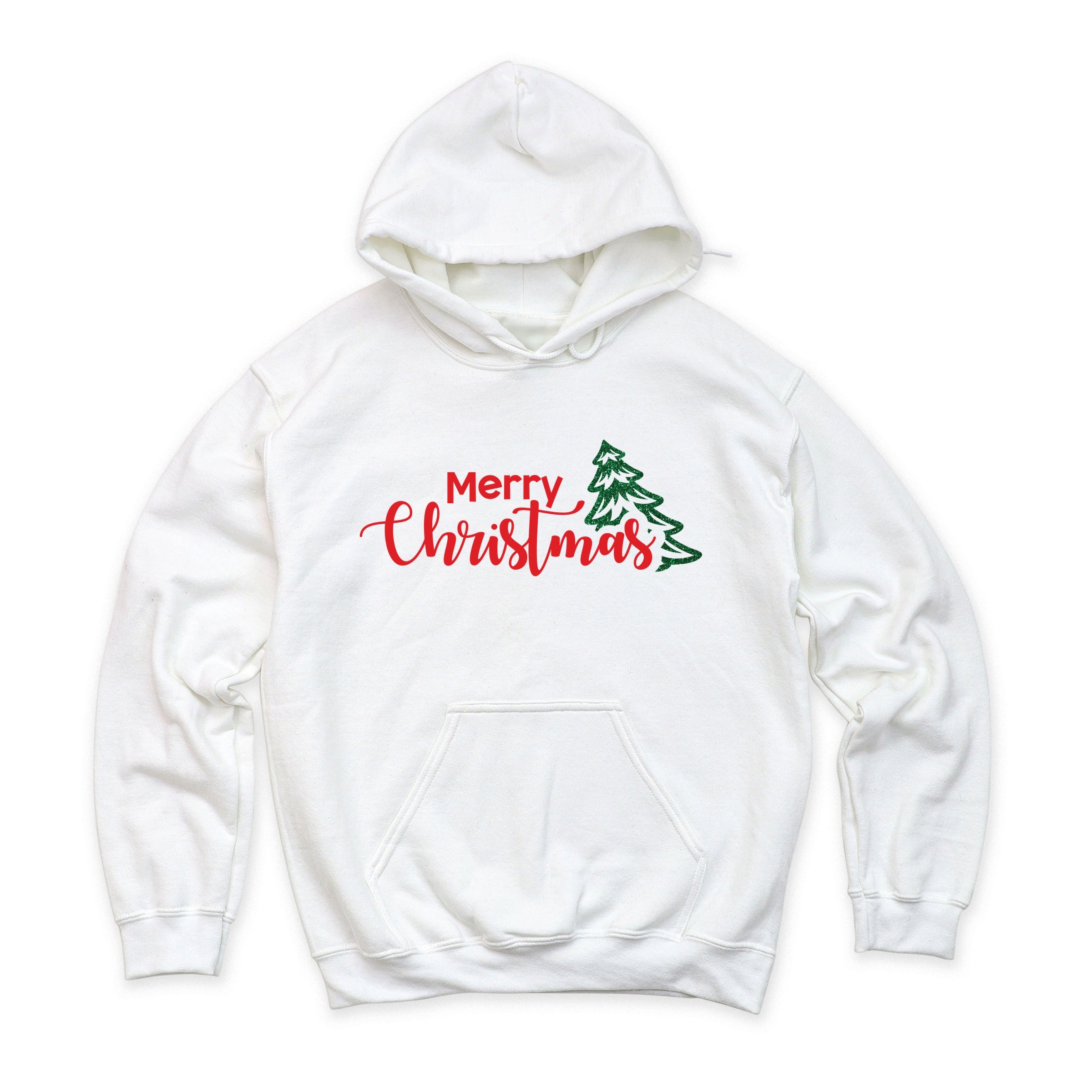 Merry Christmas Glitter Tree - Womens Hoodie