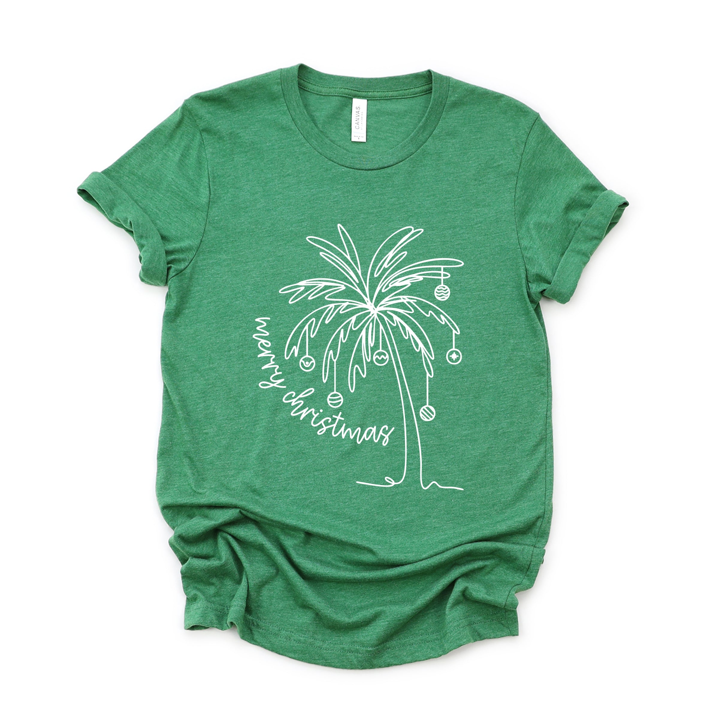 Merry Christmas Palm Tree - Short Sleeve Tee