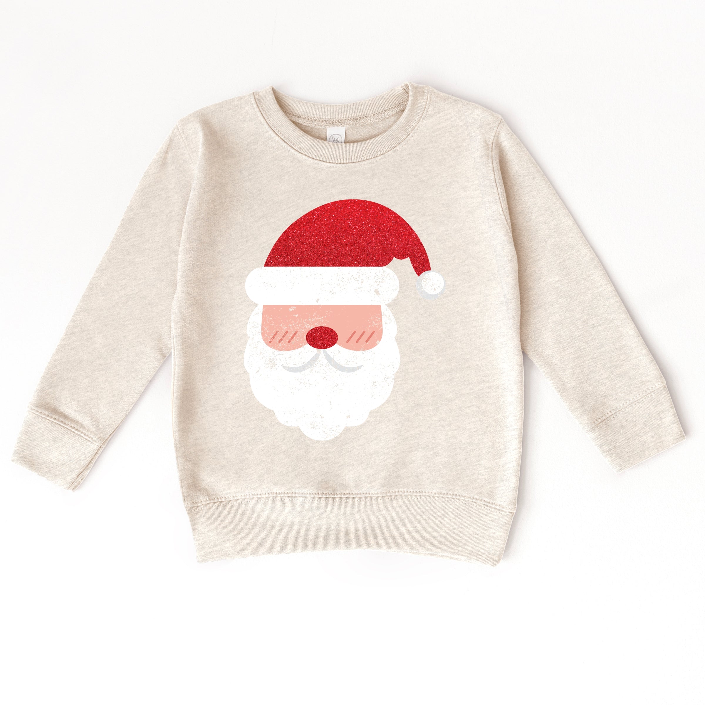 Santa Face Glitter - Toddler Graphic Sweatshirt