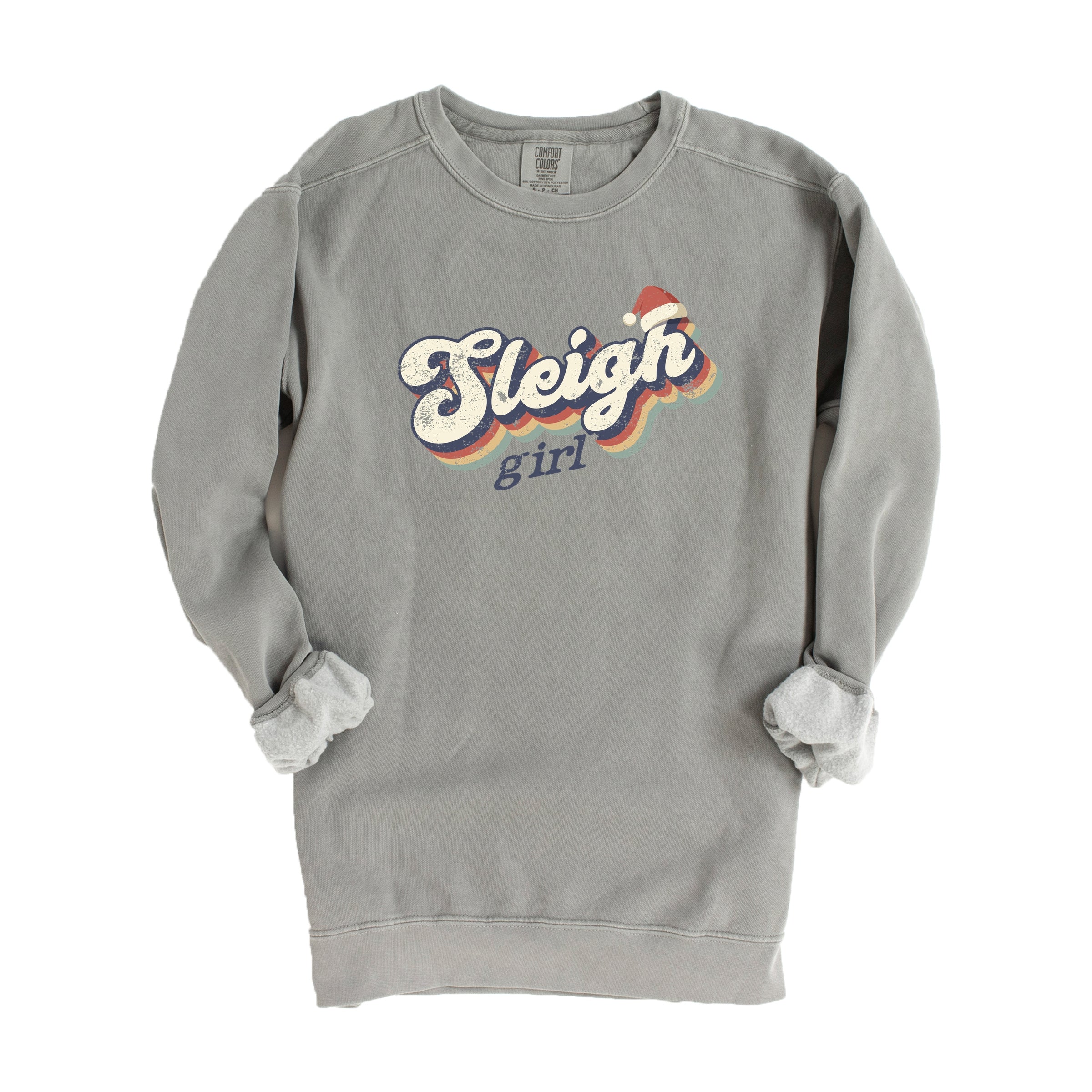 Sleigh Girl Retro Distressed - Garment Dyed Sweatshirt