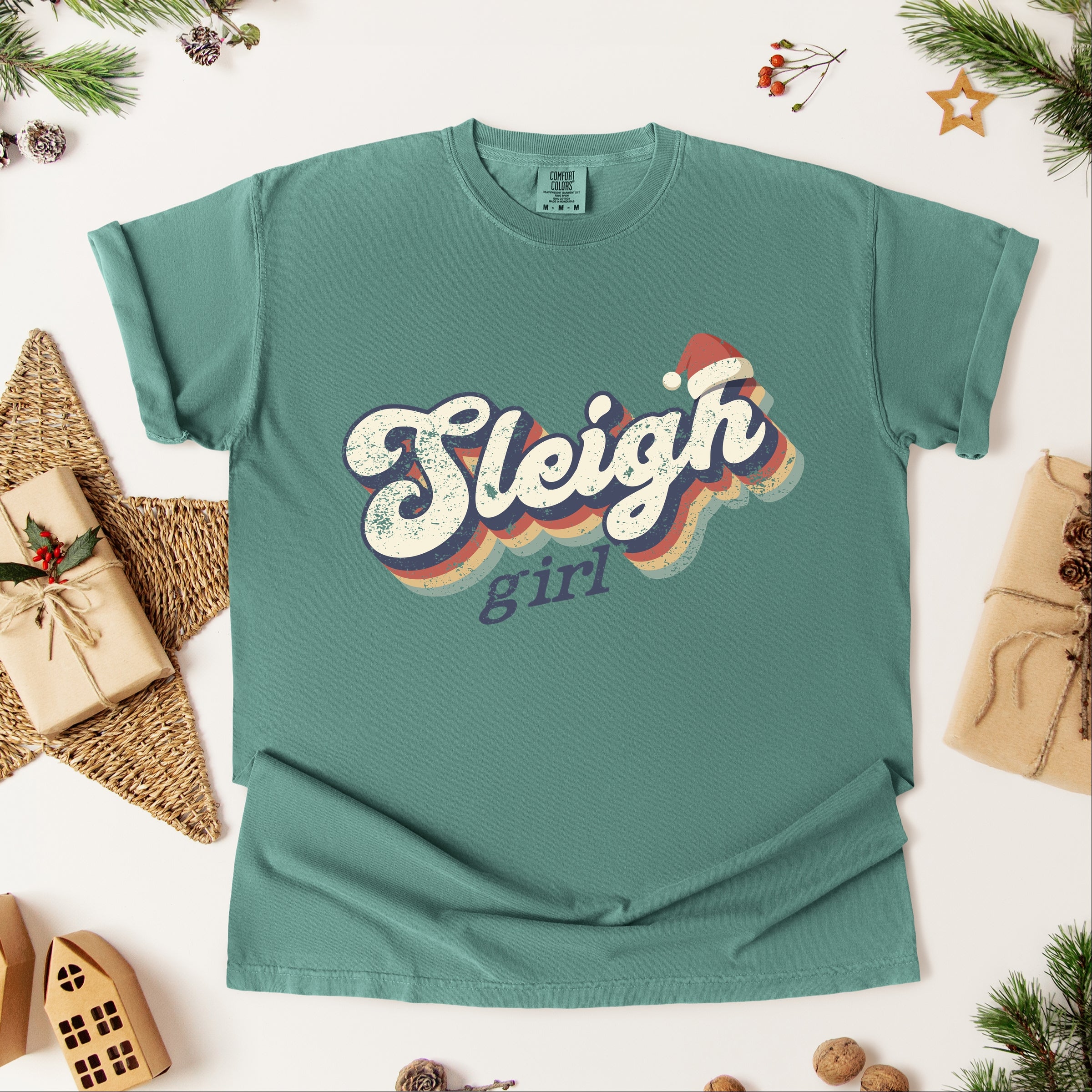 Sleigh Girl Retro Distressed - Garment Dyed Tee