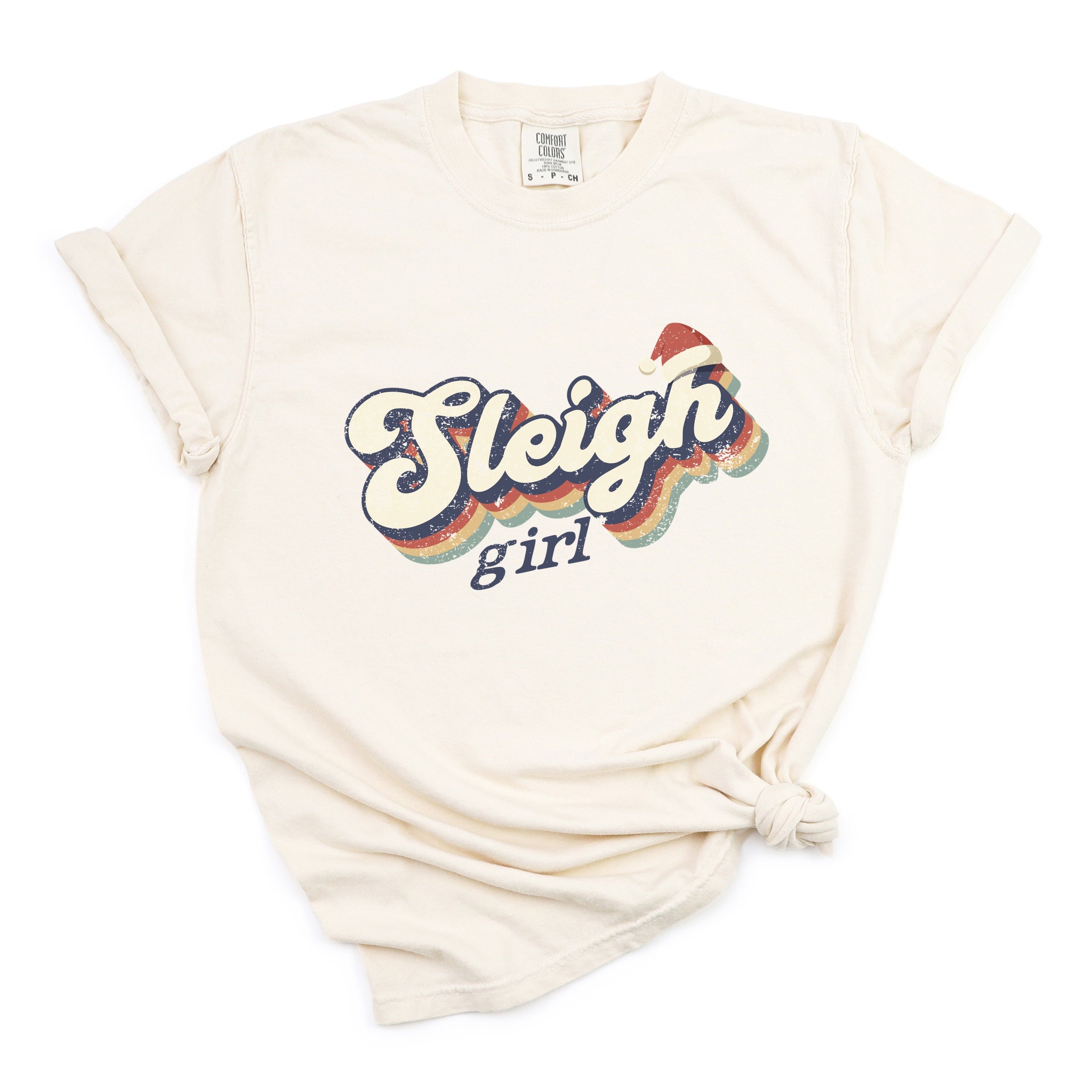 Sleigh Girl Retro Distressed - Garment Dyed Tee