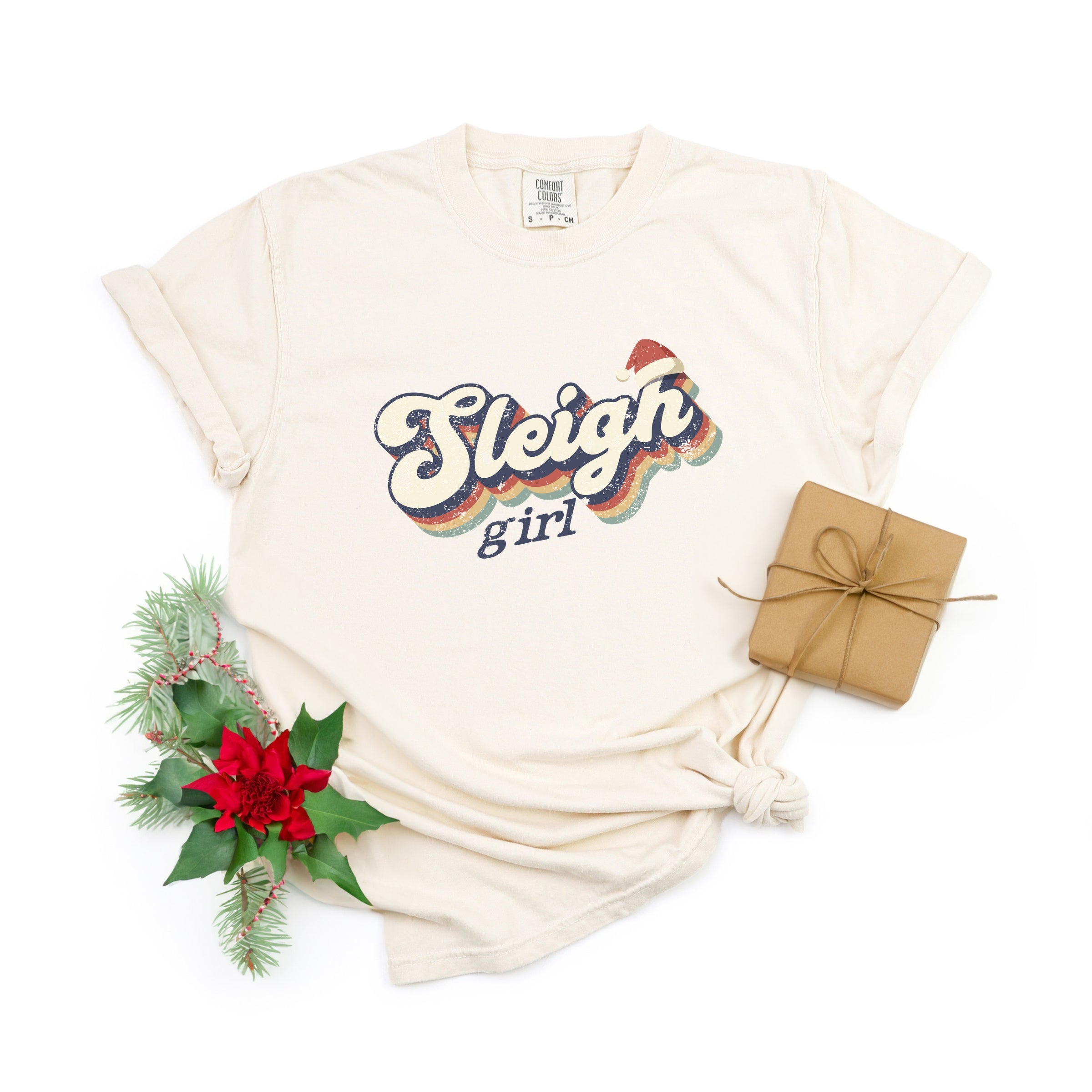 Sleigh Girl Retro Distressed - Garment Dyed Tee