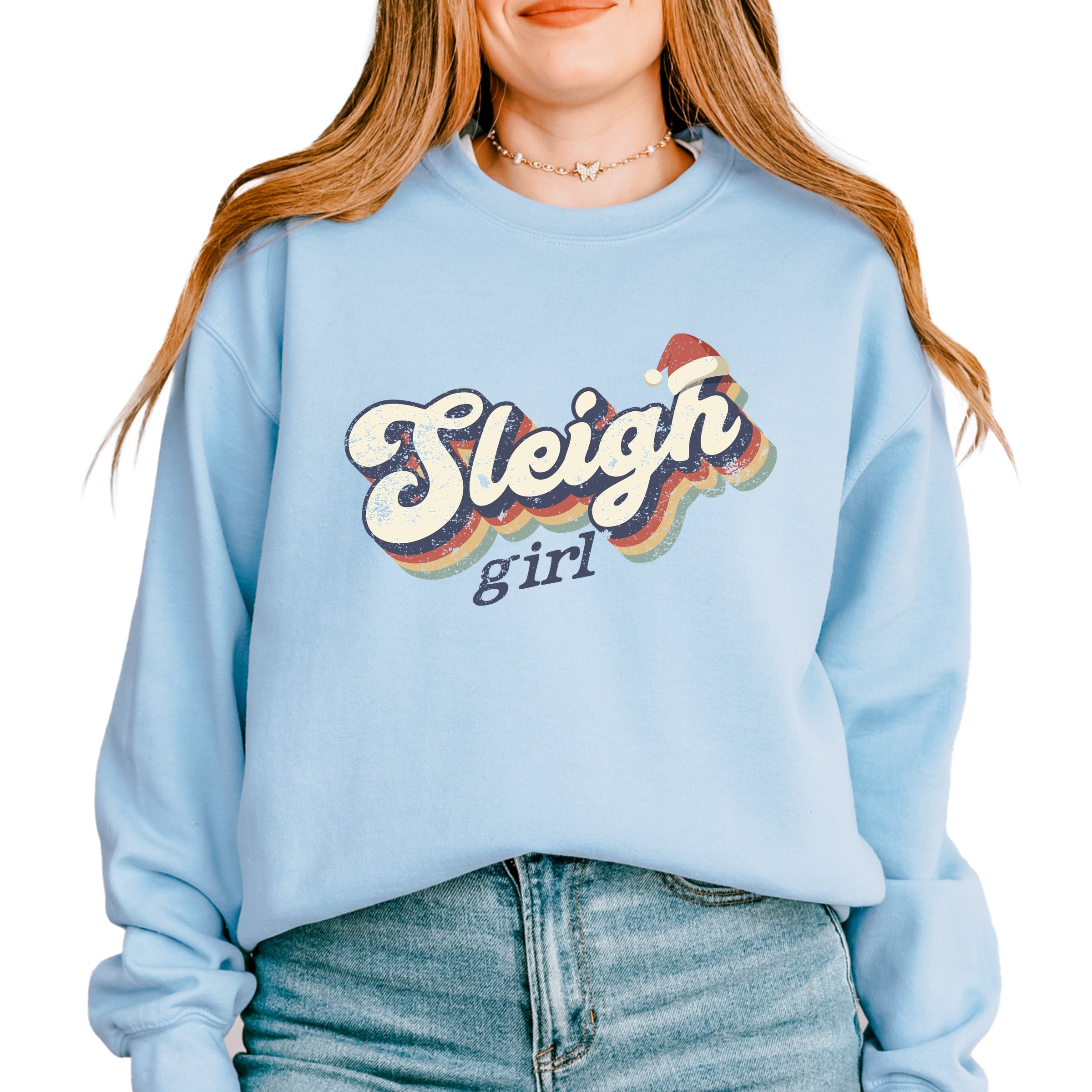Sleigh Girl Retro Distressed - Sweatshirt