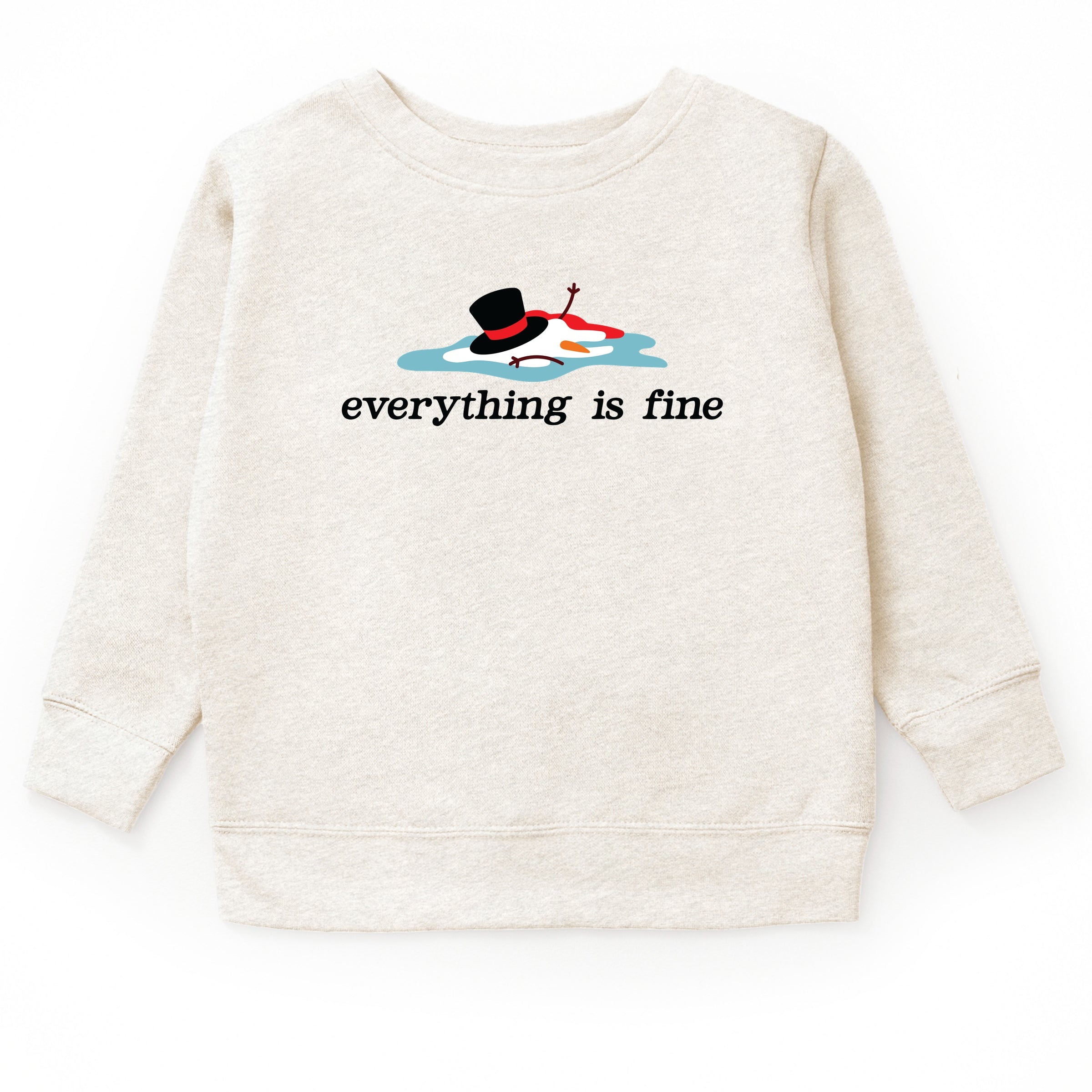 Everything Is Fine Melted Snowman - Youth Graphic Sweatshirt