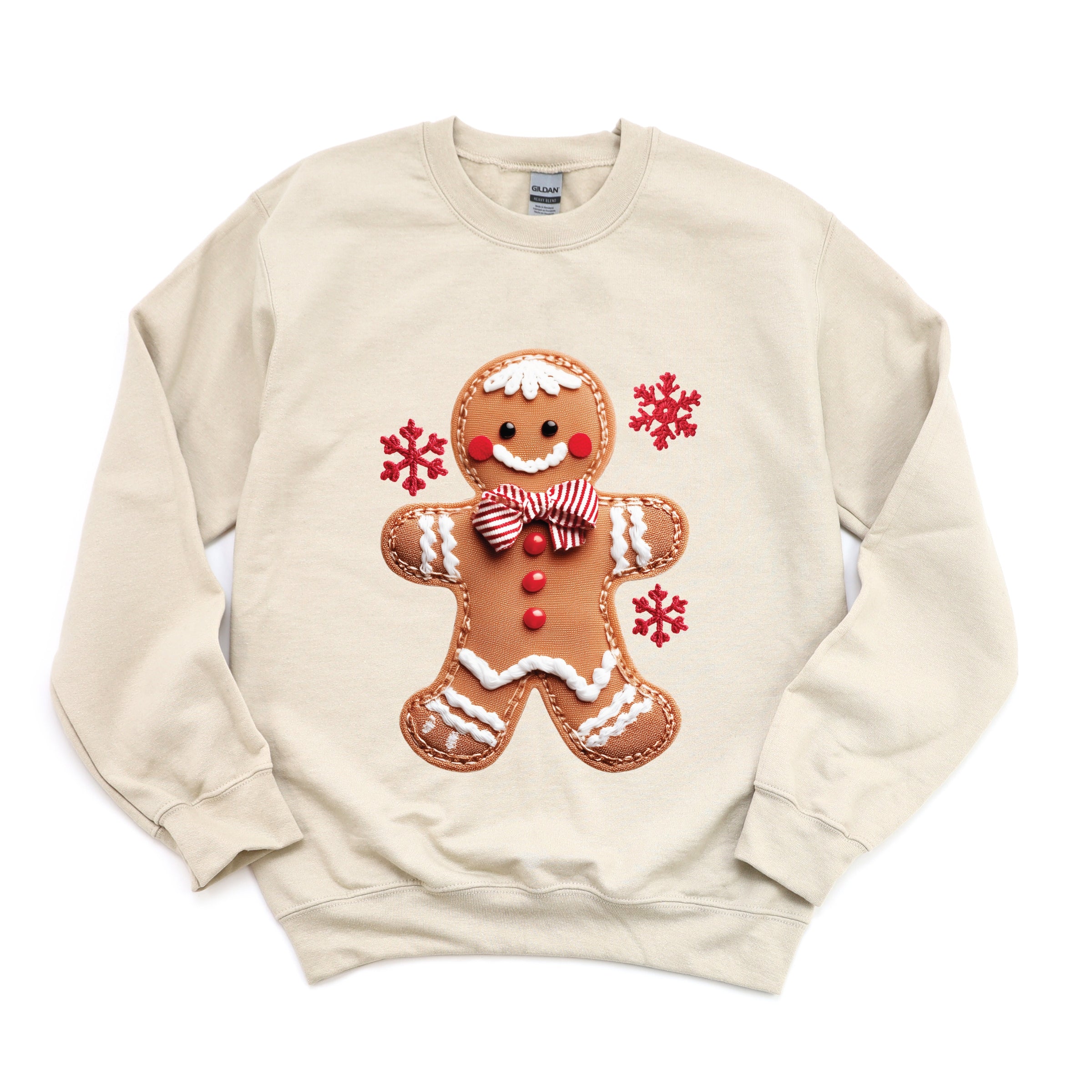 Gingerbread Patchwork Print -  Womens Sweatshirt