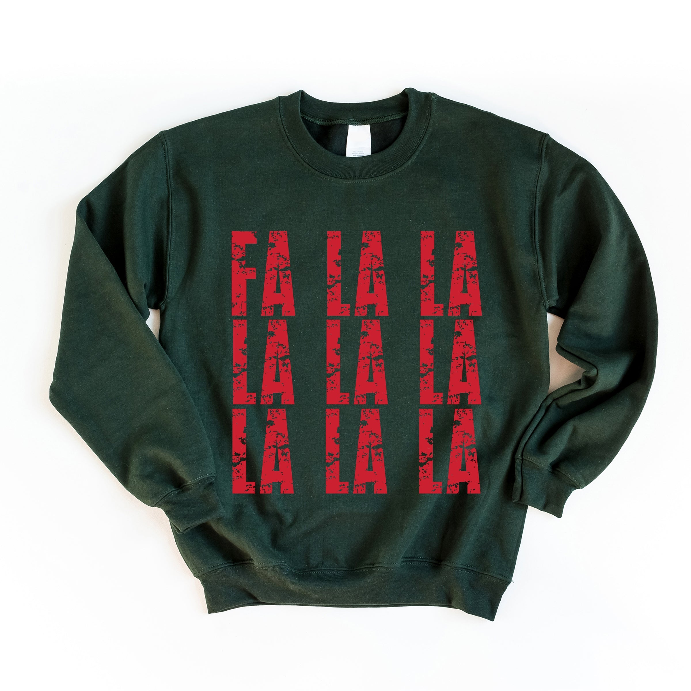 Fa La La Distressed - Women's Graphic Sweatshirt
