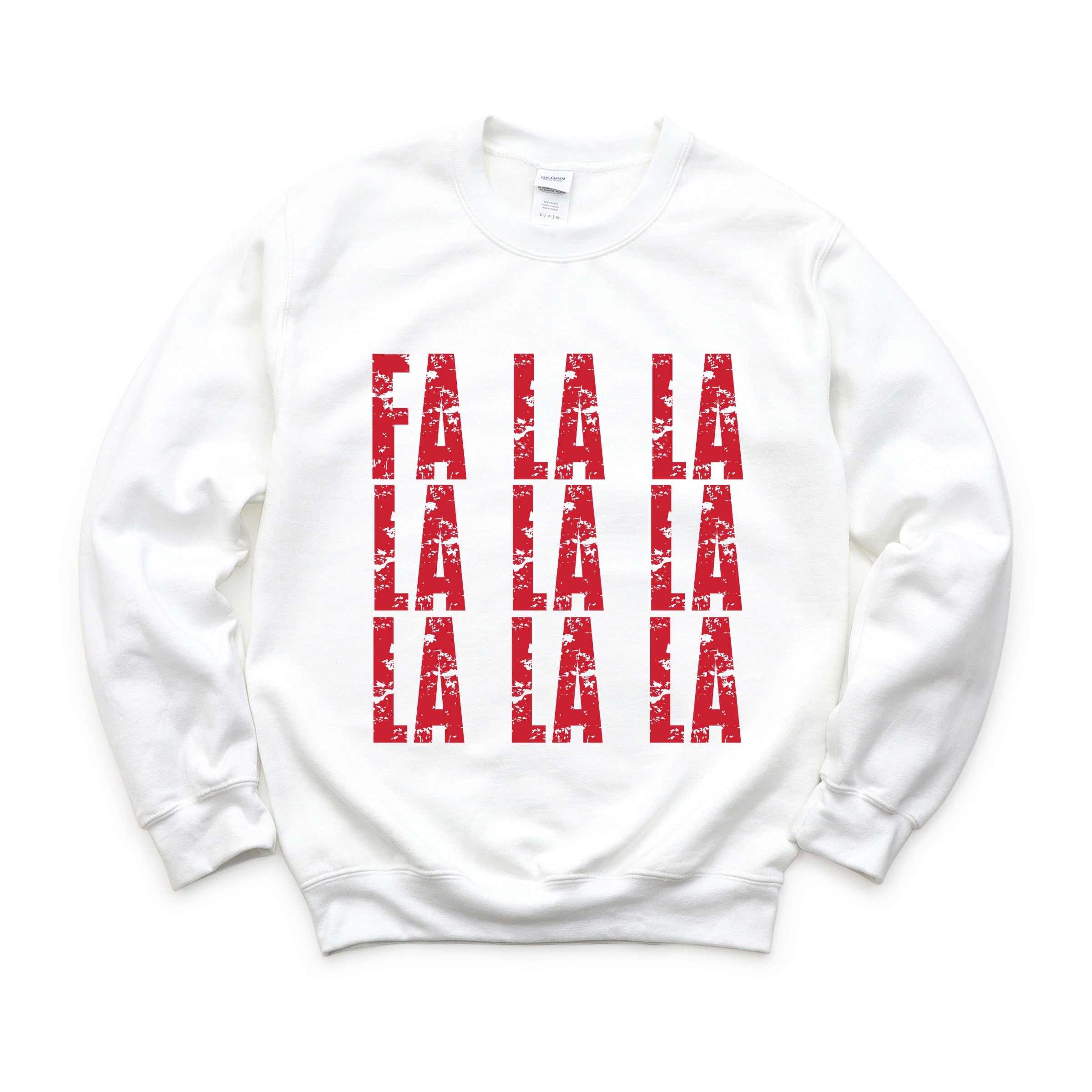 Fa La La Distressed - Women's Graphic Sweatshirt