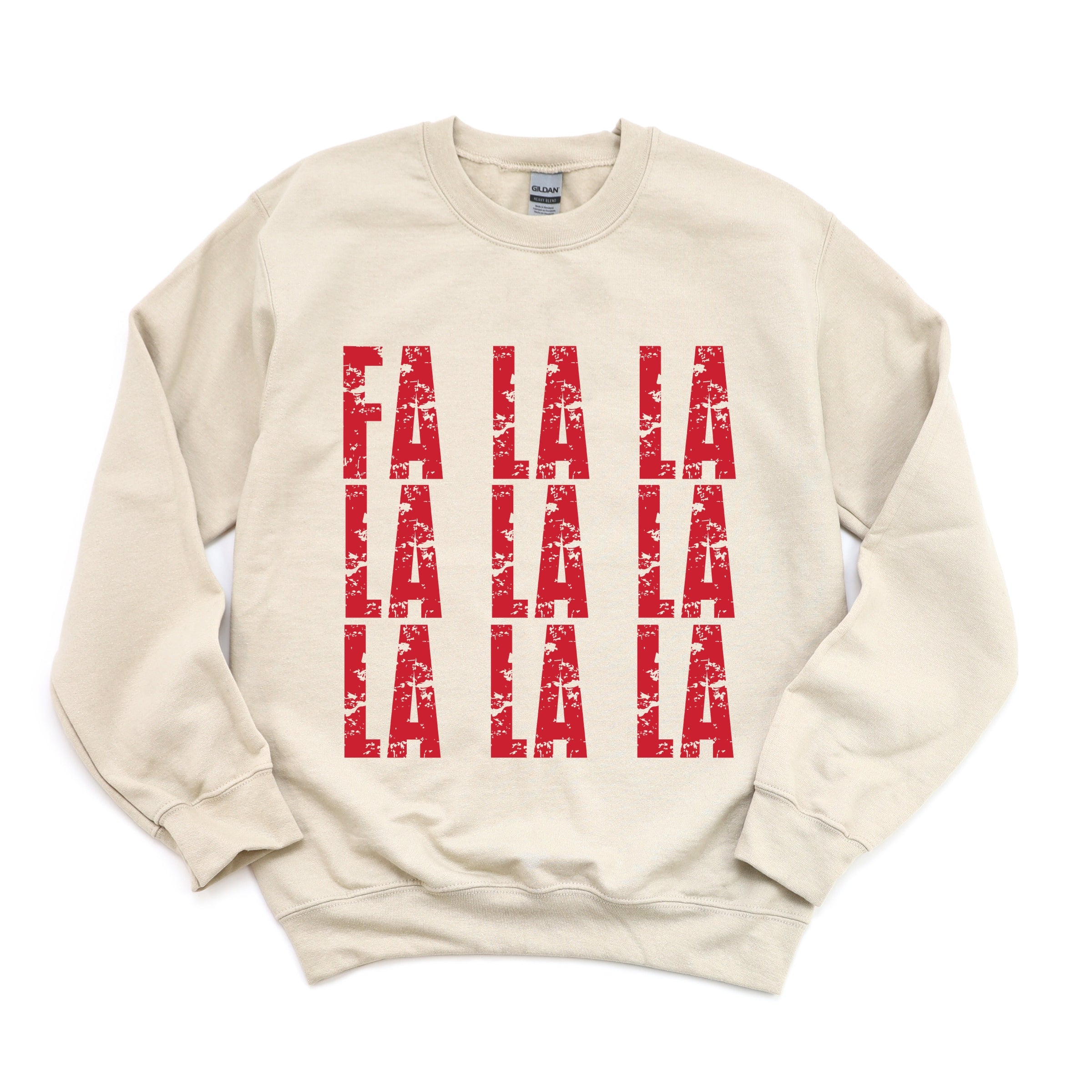 Fa La La Distressed - Women's Graphic Sweatshirt