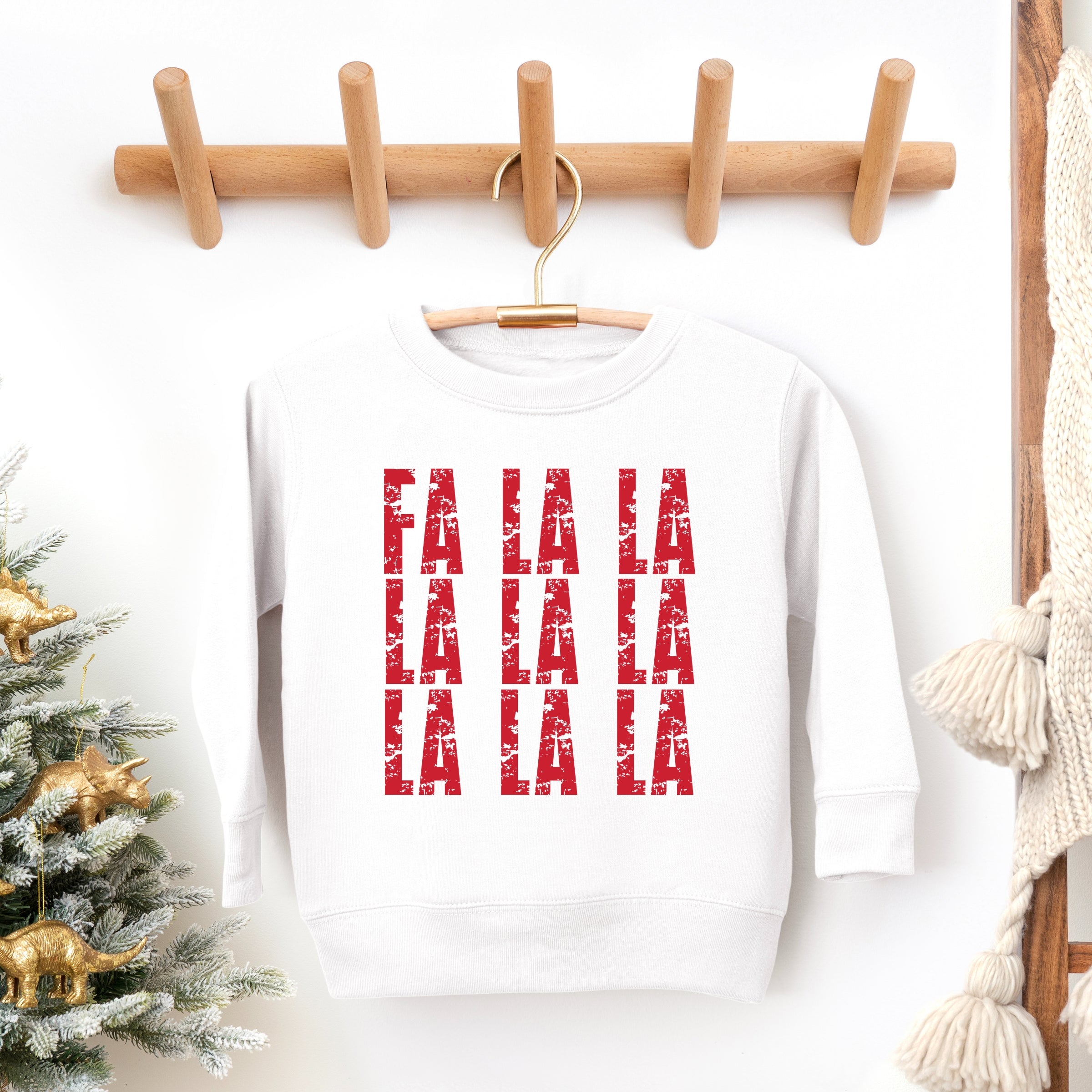 Fa La La Distressed - Toddler Graphic Sweatshirt