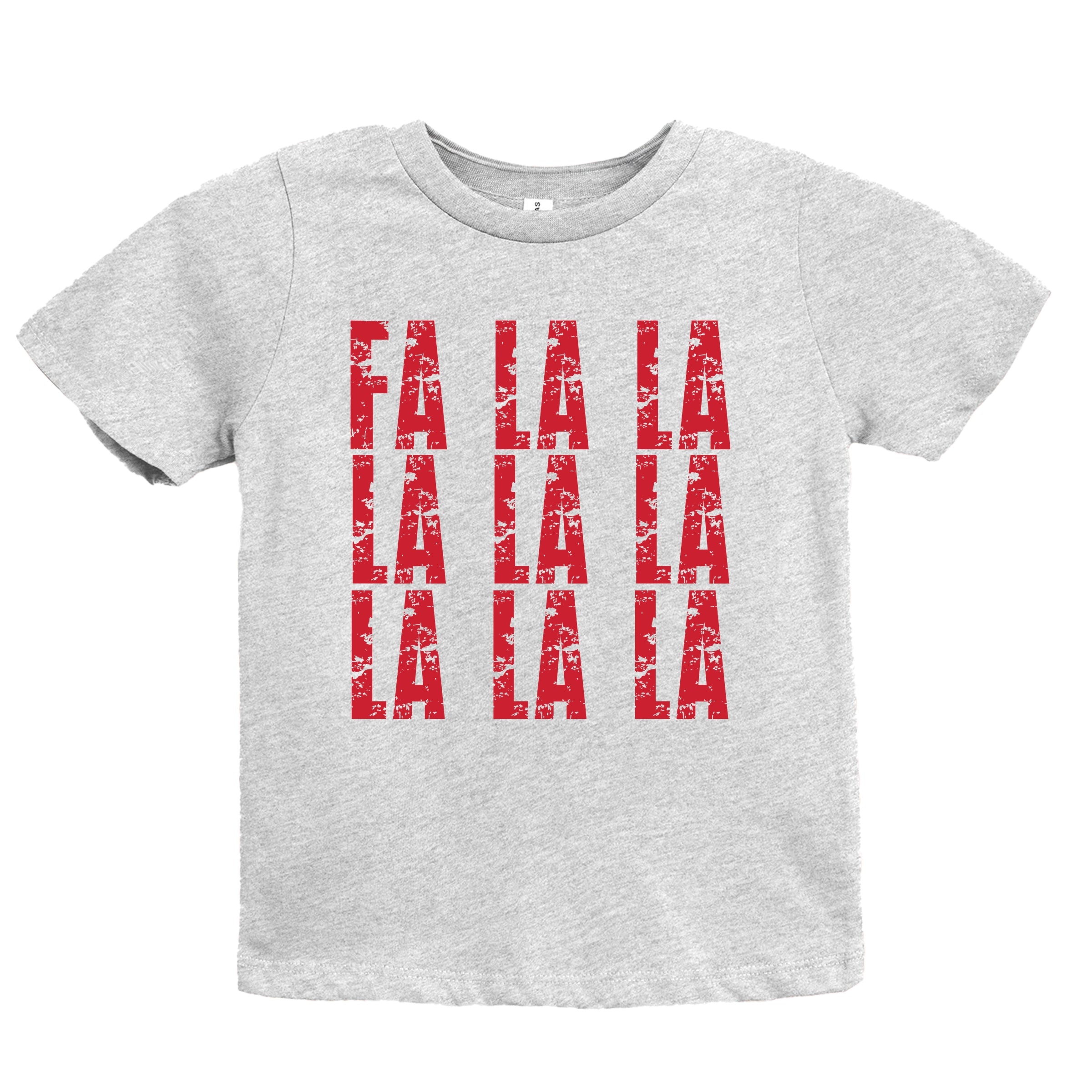 Fa La La Distressed - Youth Short Sleeve Graphic T-Shirt