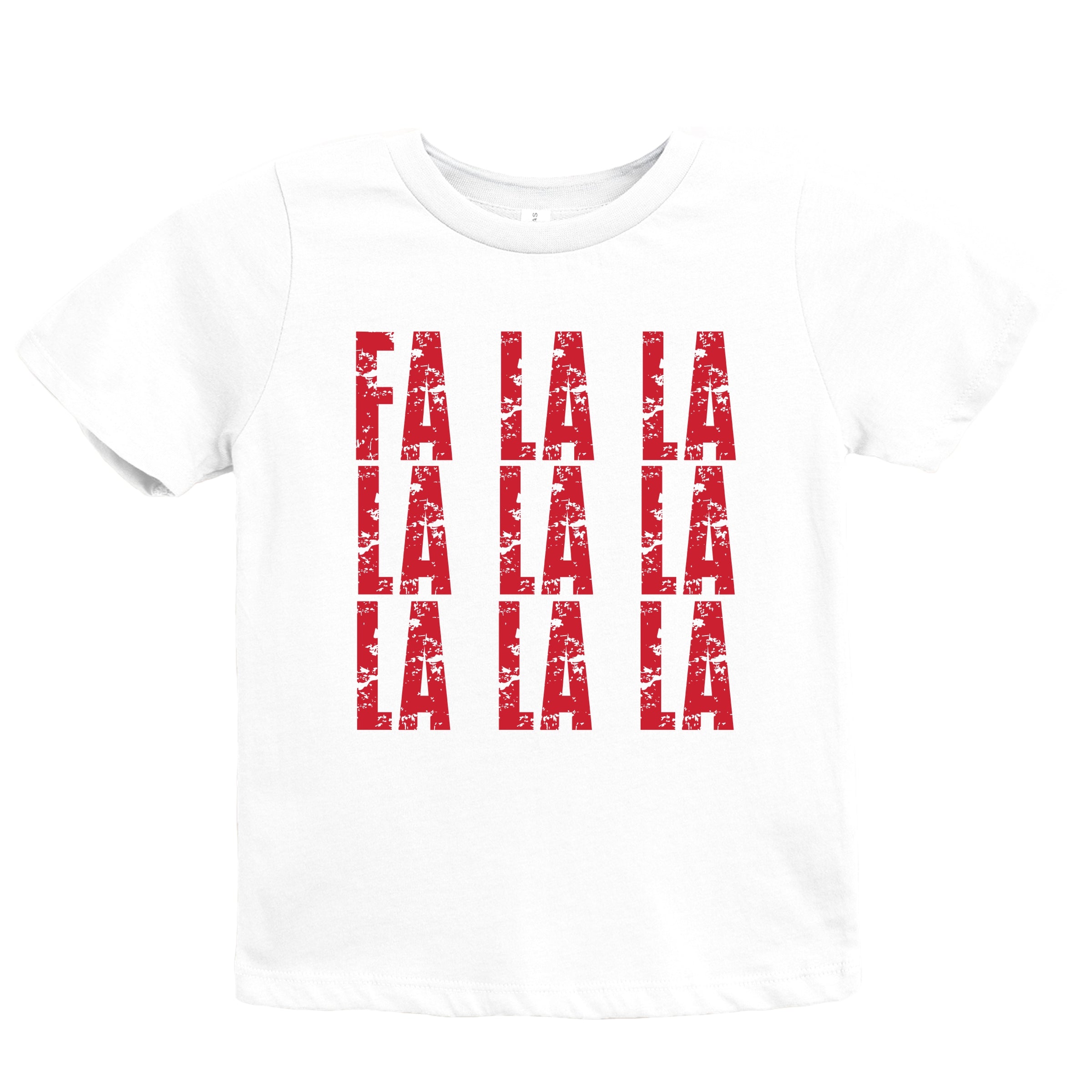 Fa La La Distressed - Youth Short Sleeve Graphic T-Shirt