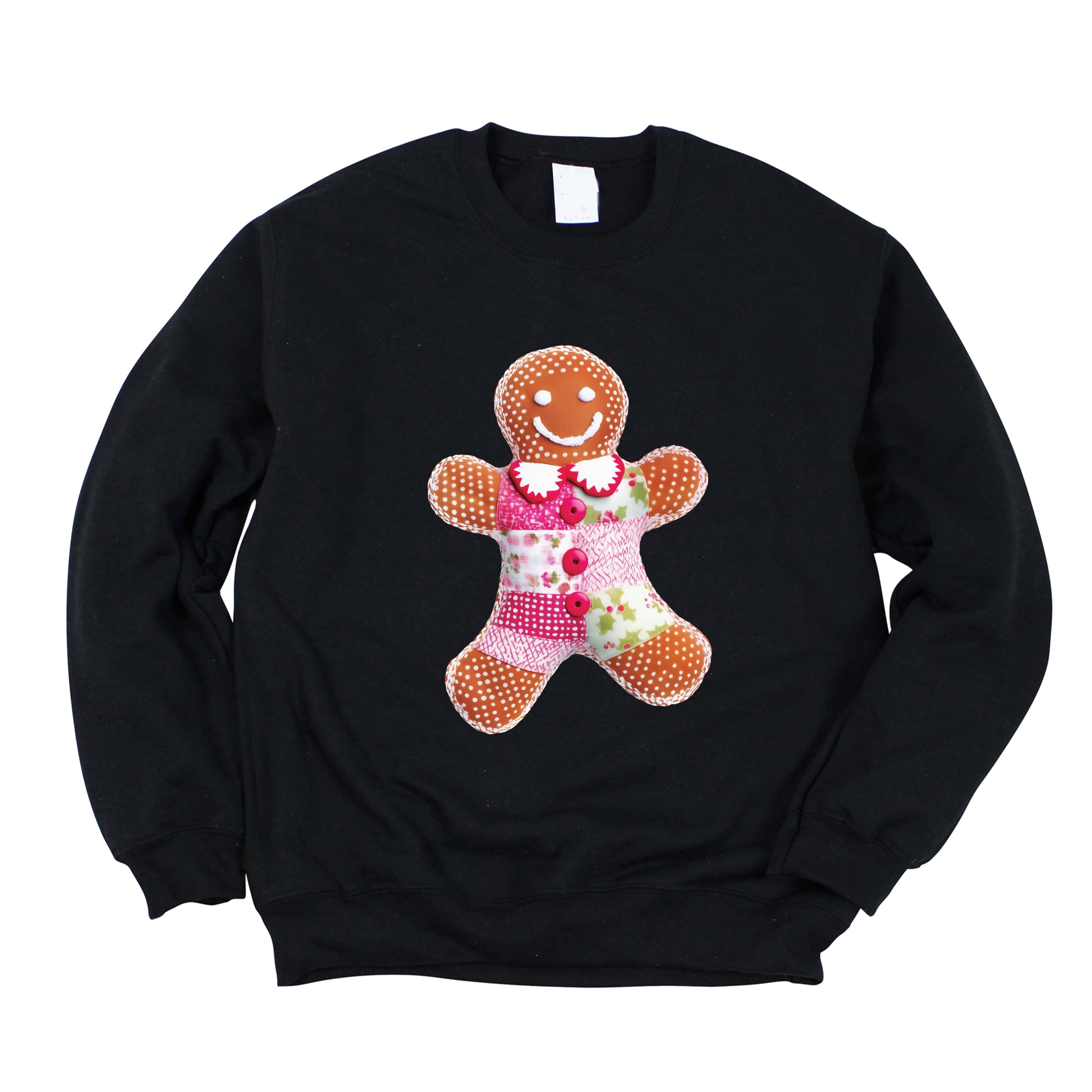 Gingerbread Polka Dot Patchwork Print - Women's Graphic Sweatshirt