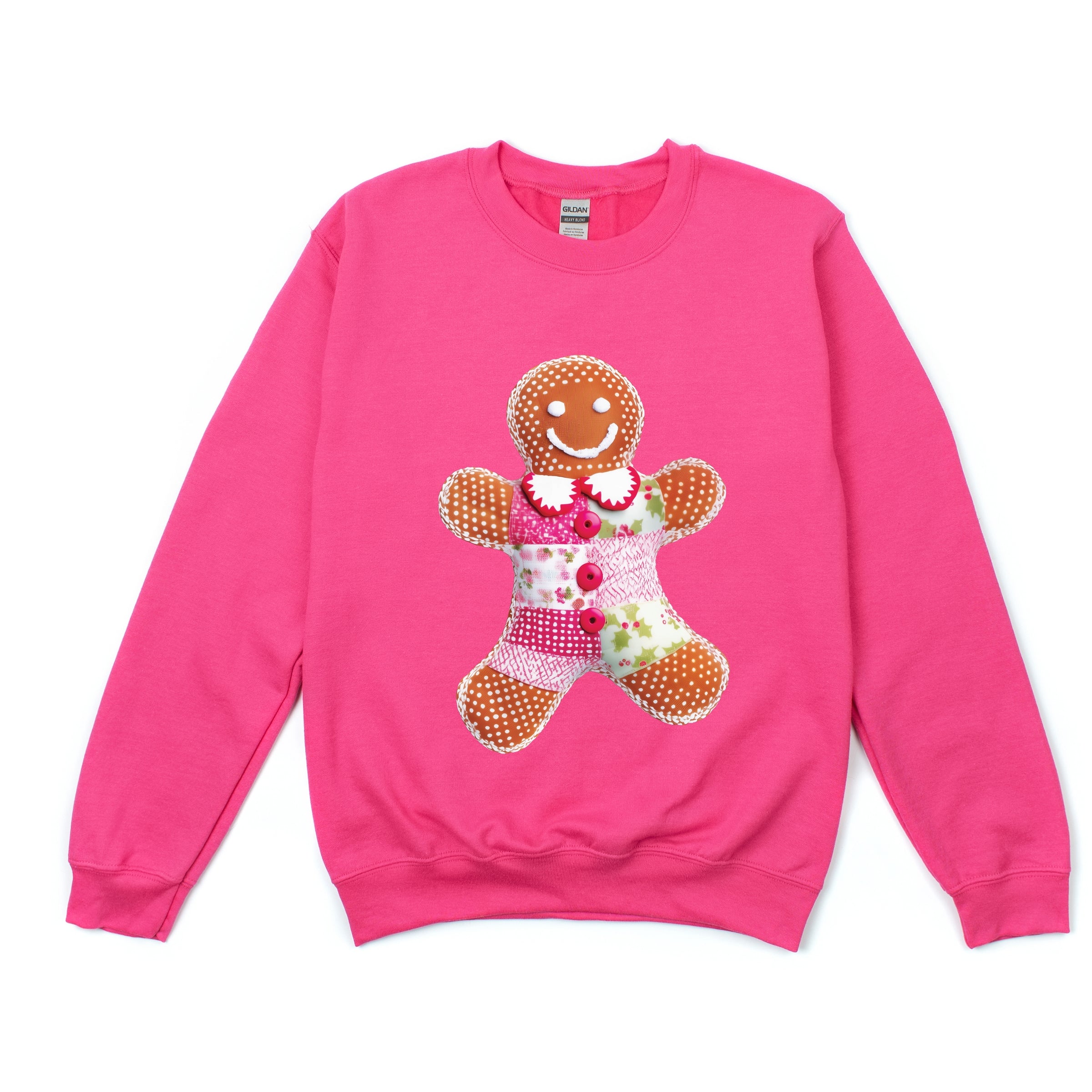 Gingerbread Polka Dot Patchwork Print - Women's Graphic Sweatshirt