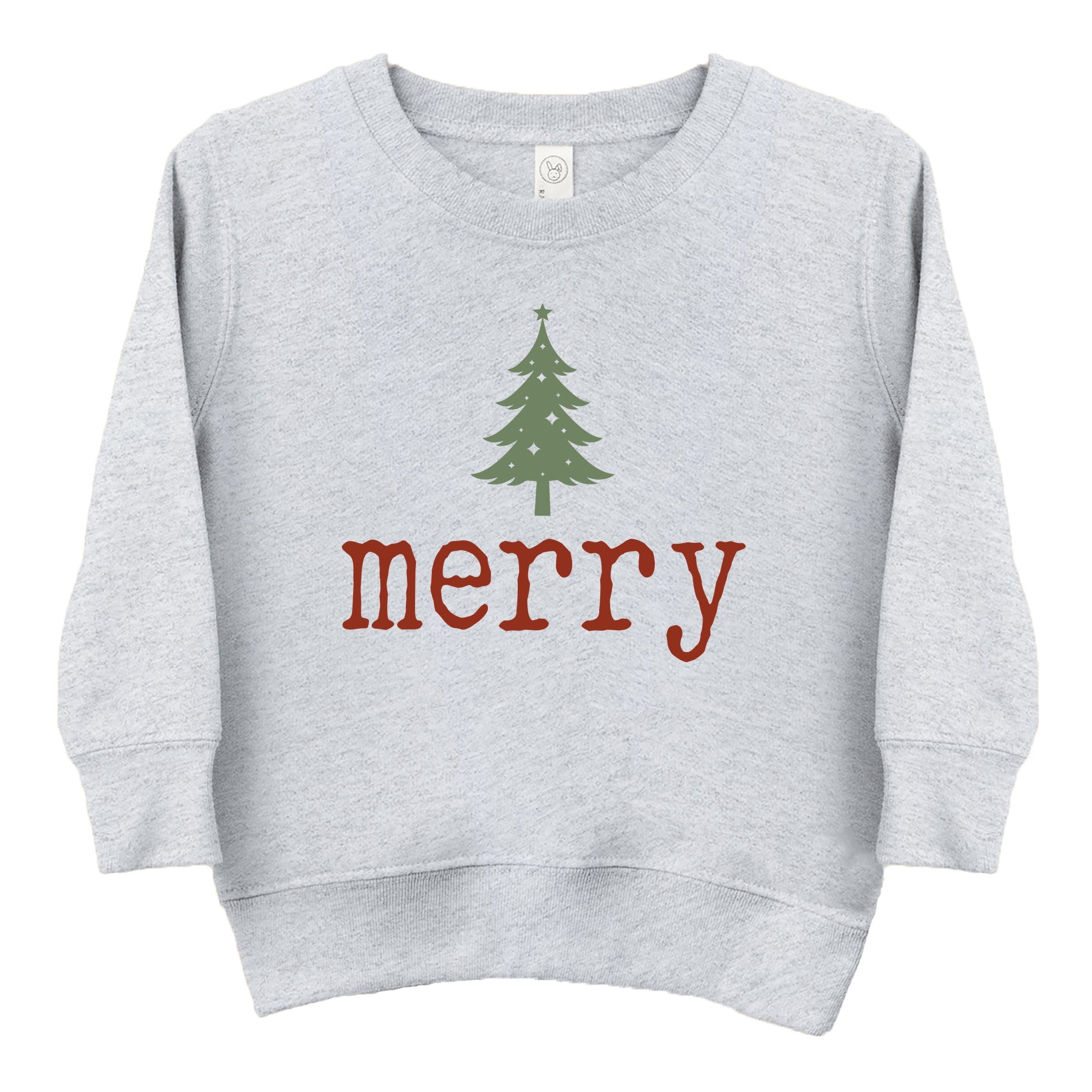 Merry Christmas Tree Stars - Toddler Graphic Sweatshirt