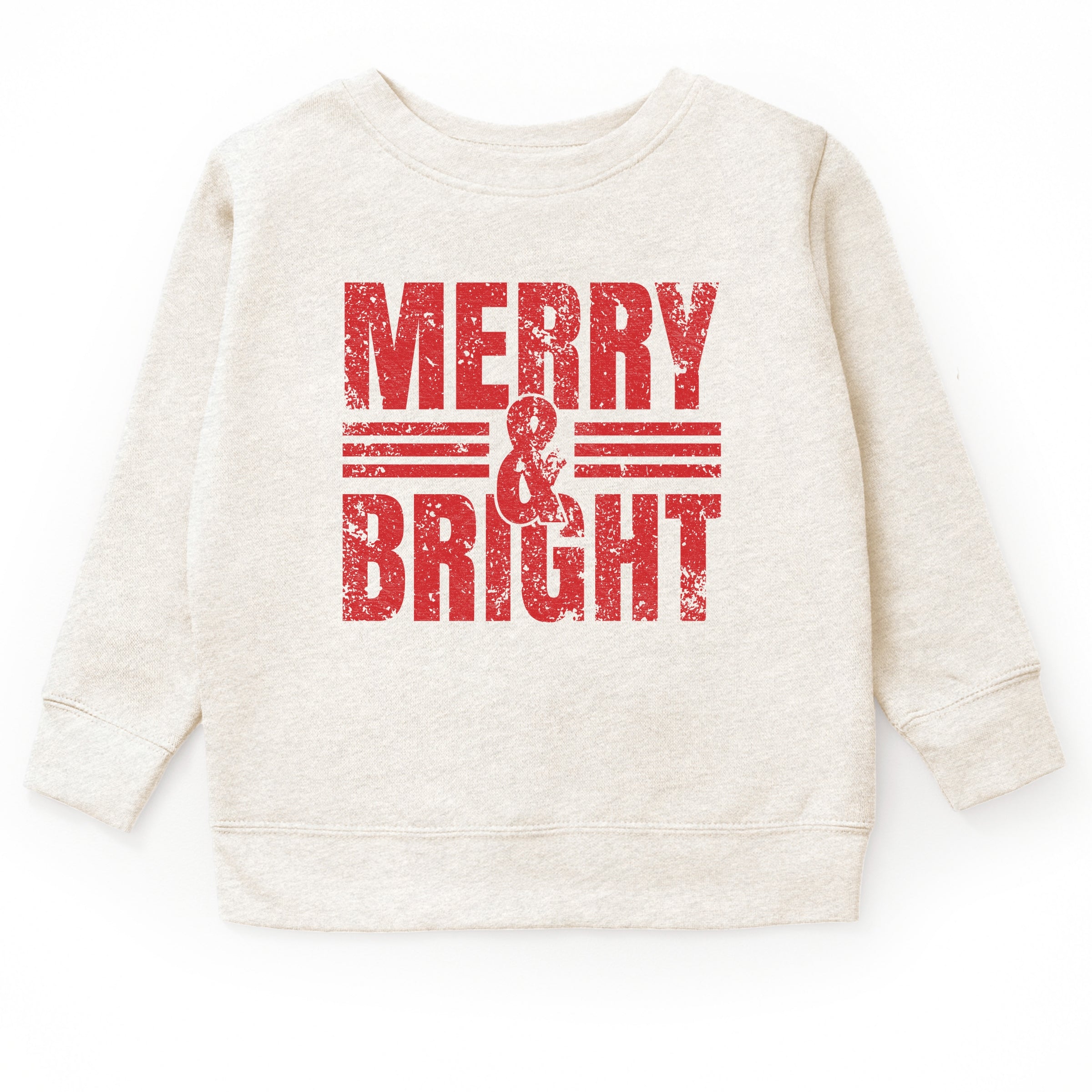 Merry & Bright Distressed - Youth Graphic Sweatshirt