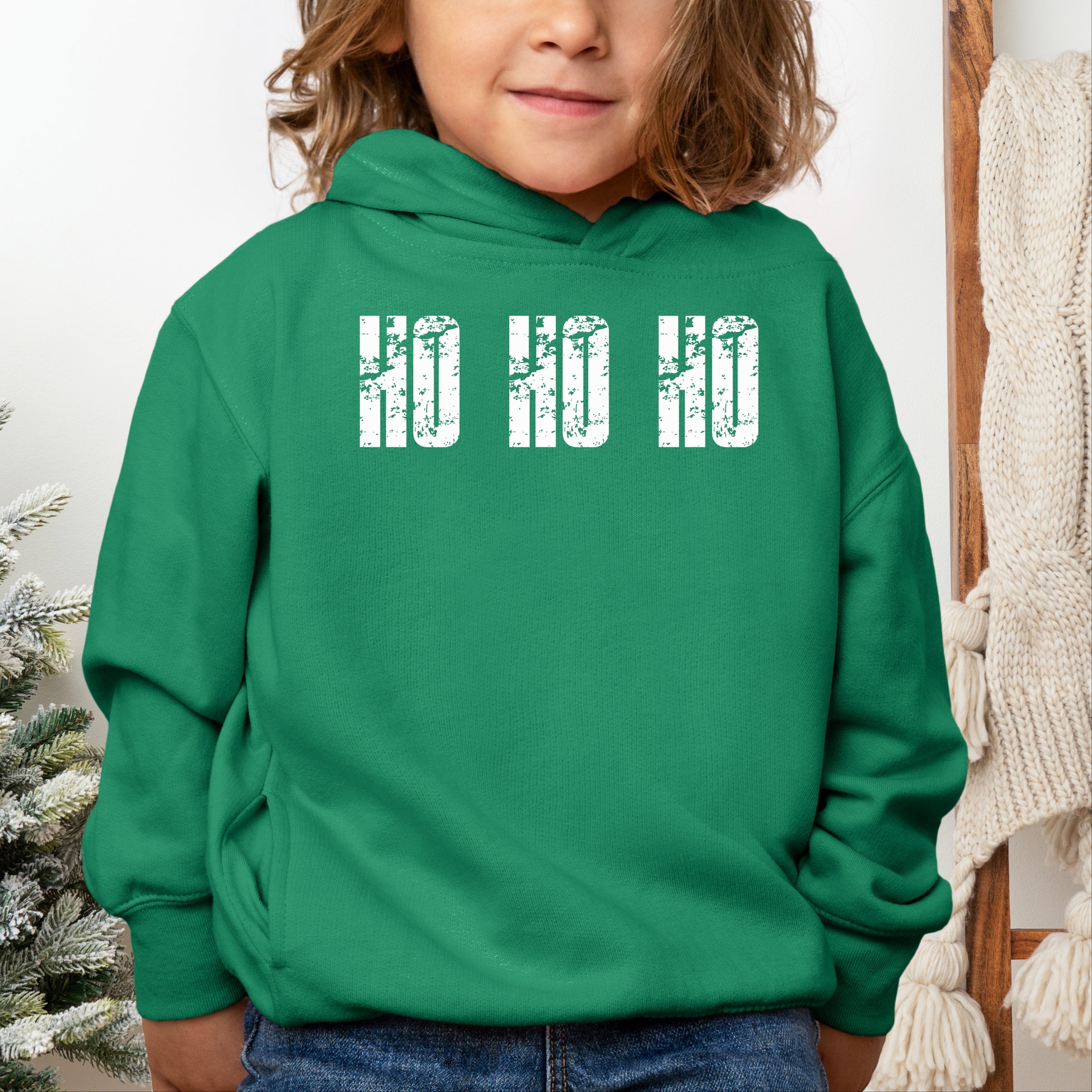 Ho Ho Ho Block Distressed - Toddler Hoodie