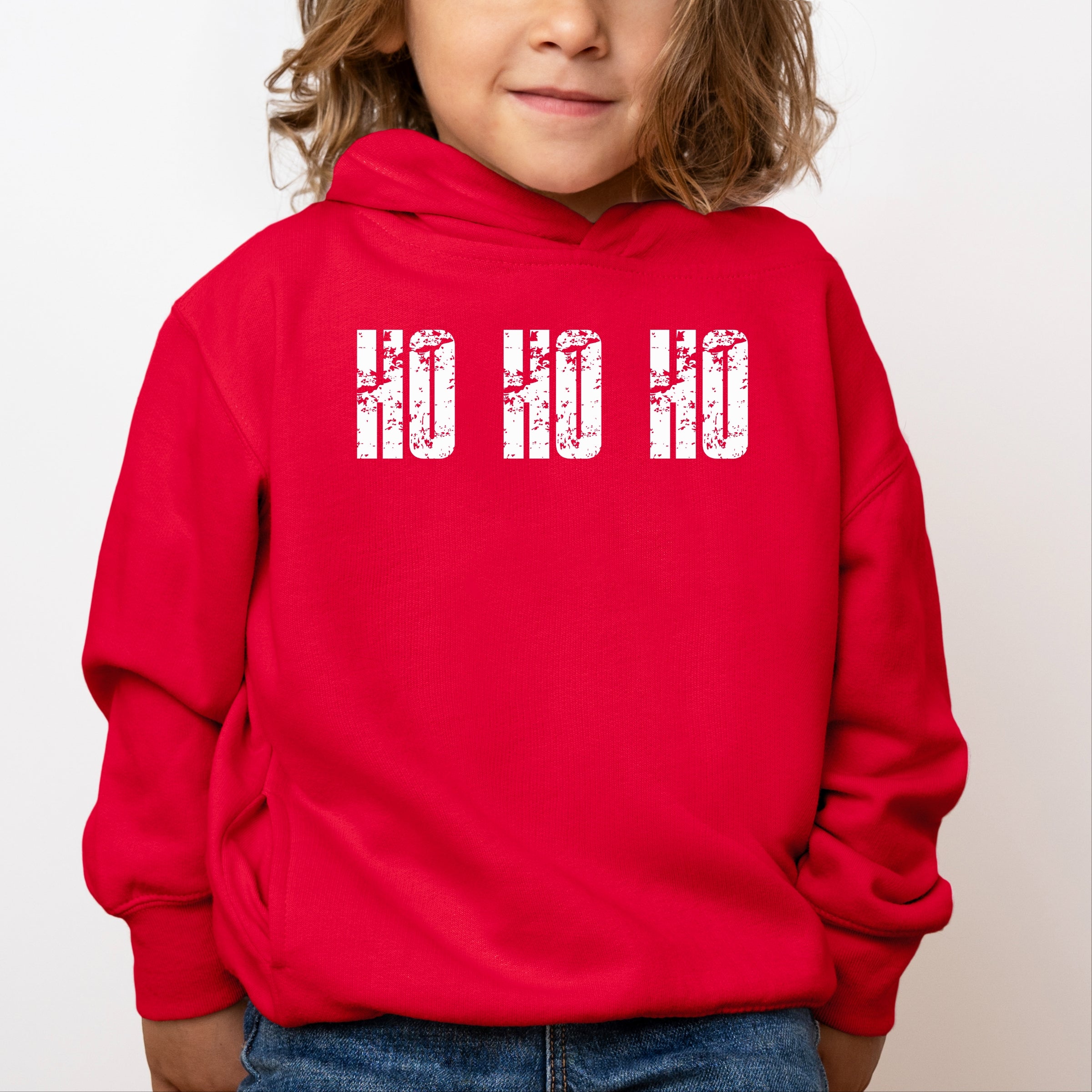 Ho Ho Ho Block Distressed - Toddler Hoodie