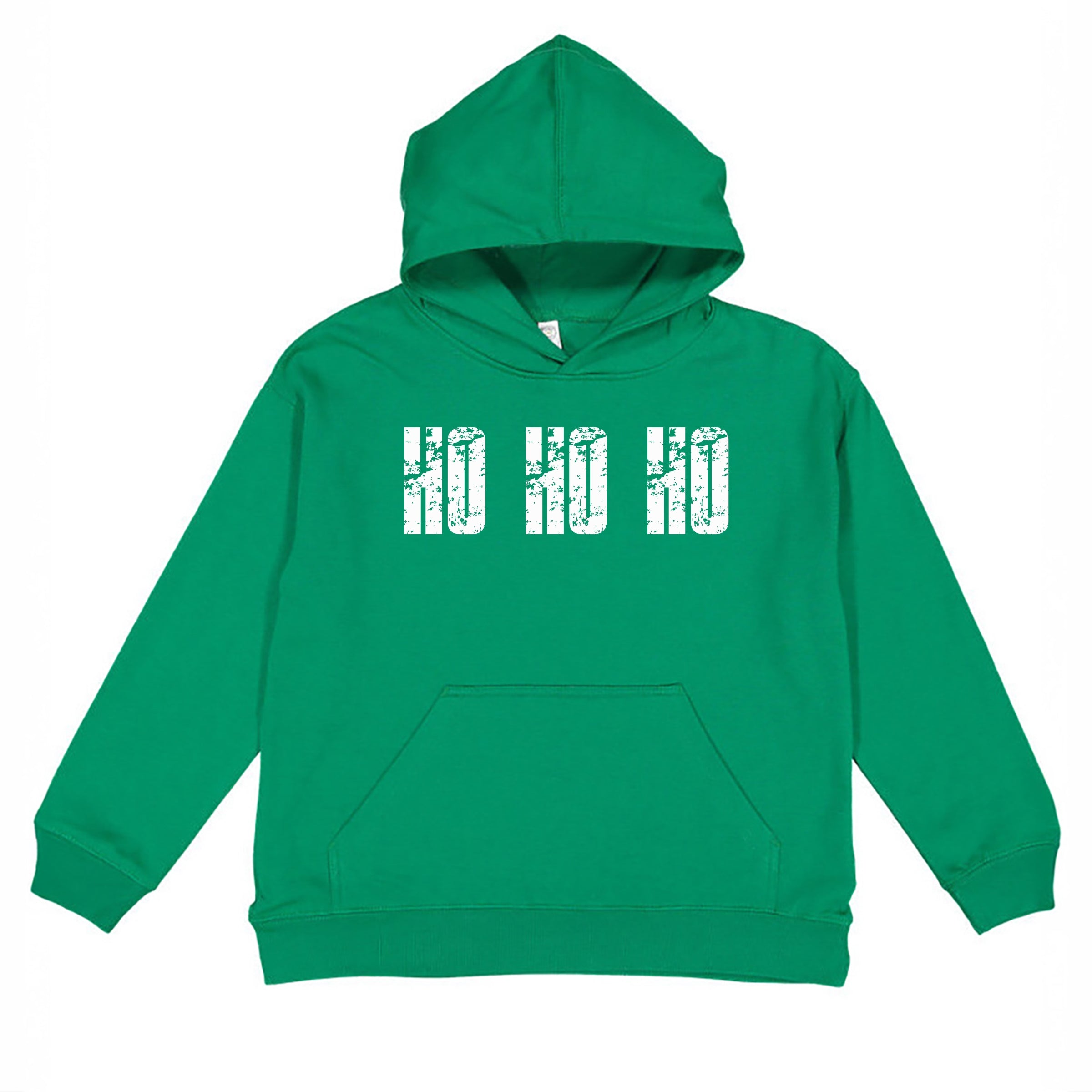 Ho Ho Ho Block Distressed - Youth Graphic Hoodie