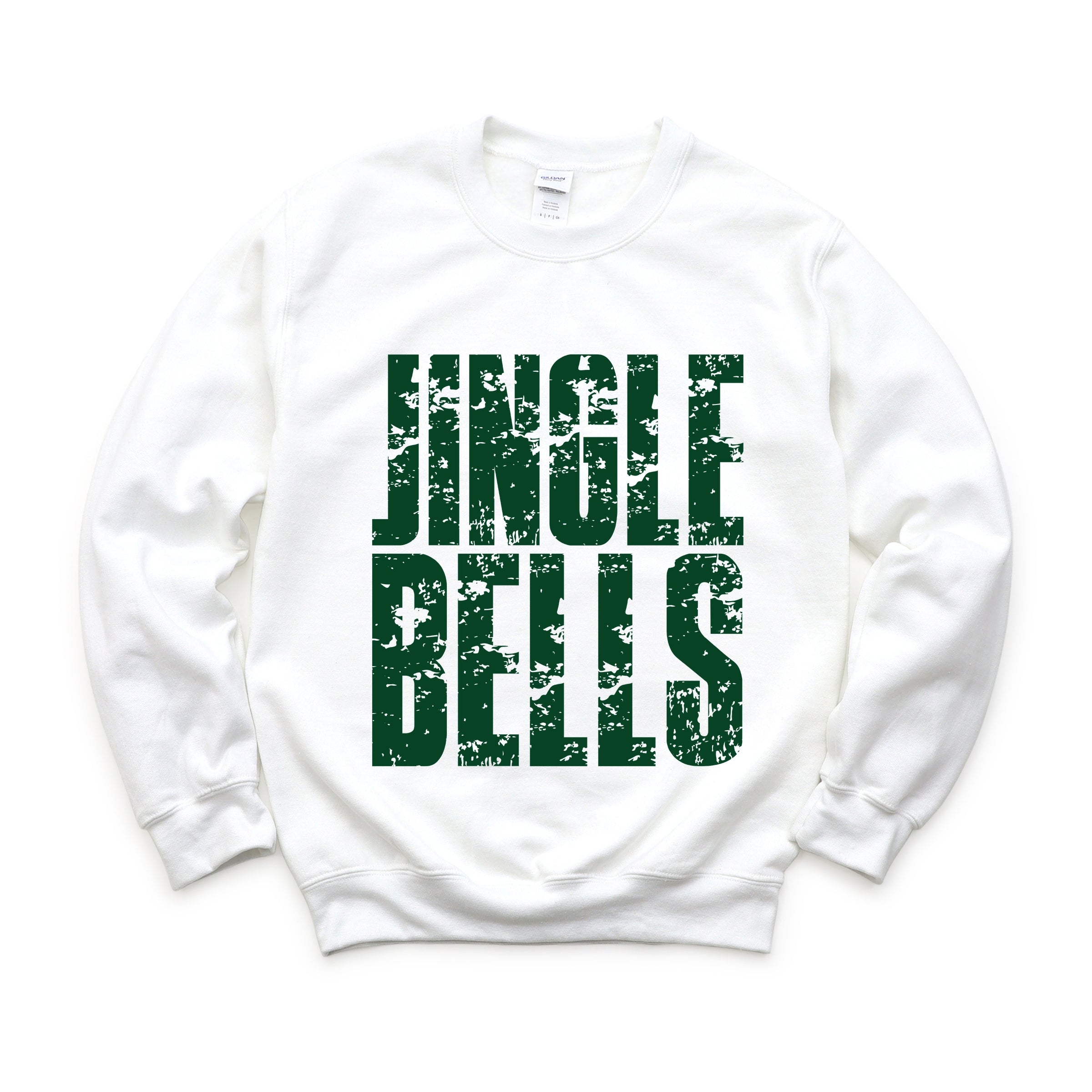 Jingle Bells Block Distressed - Women's Graphic Sweatshirt