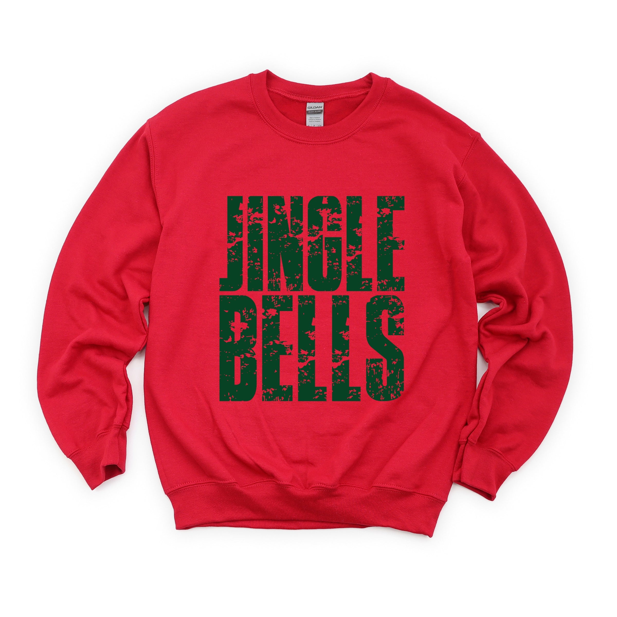 Jingle Bells Block Distressed - Women's Graphic Sweatshirt