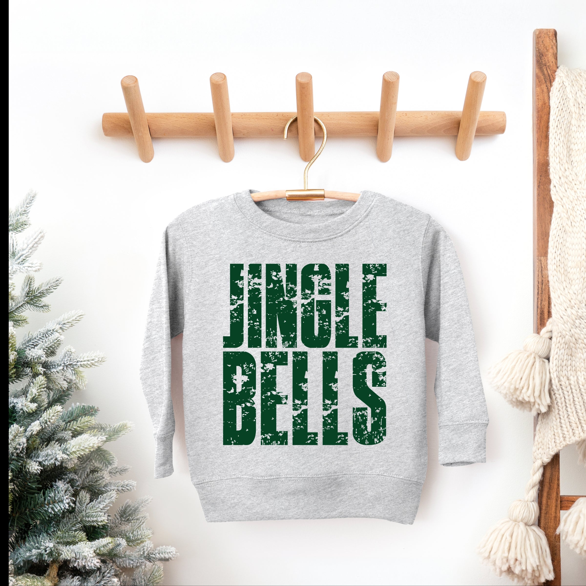 Jingle Bells Block Distressed - Toddler Graphic Sweatshirt