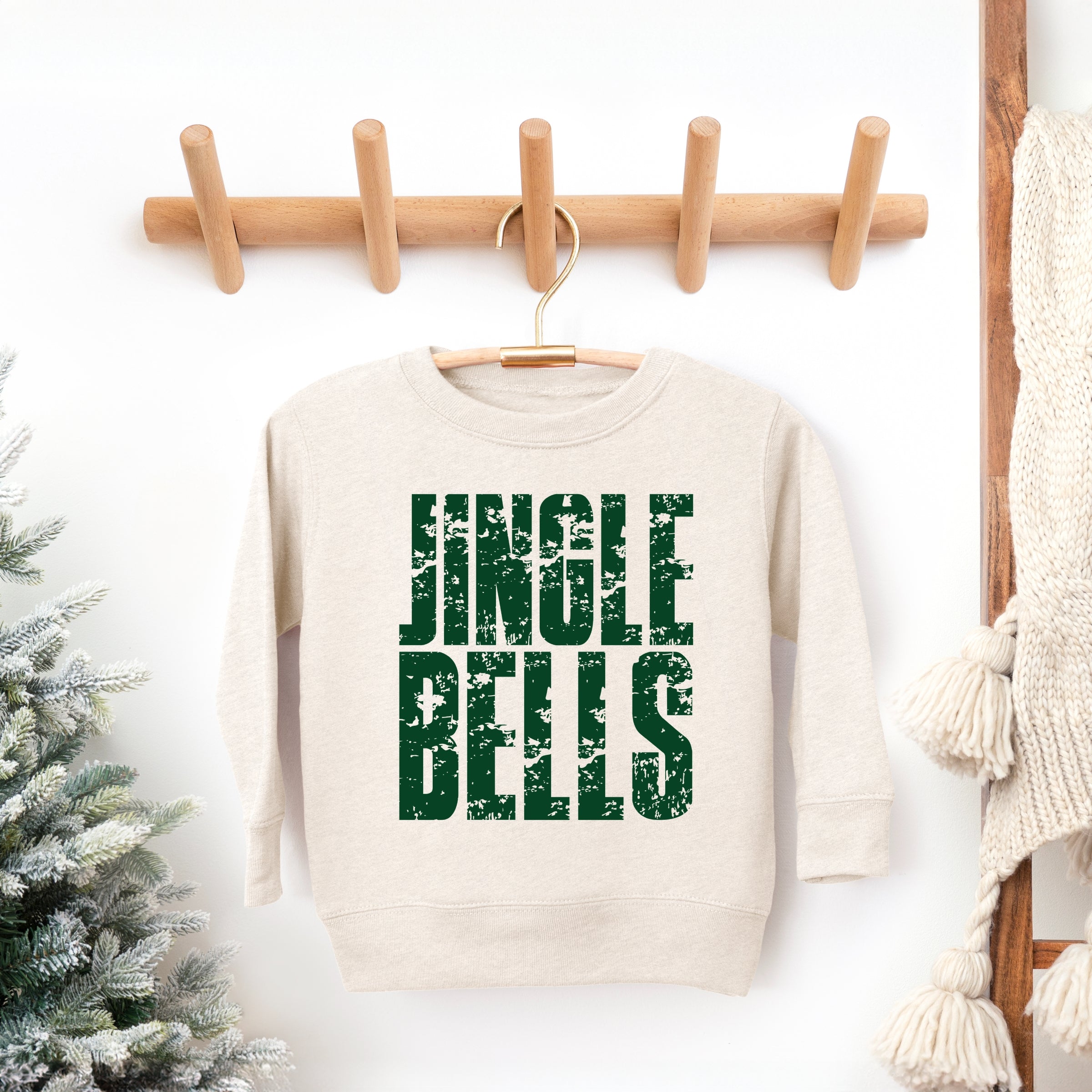 Jingle Bells Block Distressed - Toddler Graphic Sweatshirt