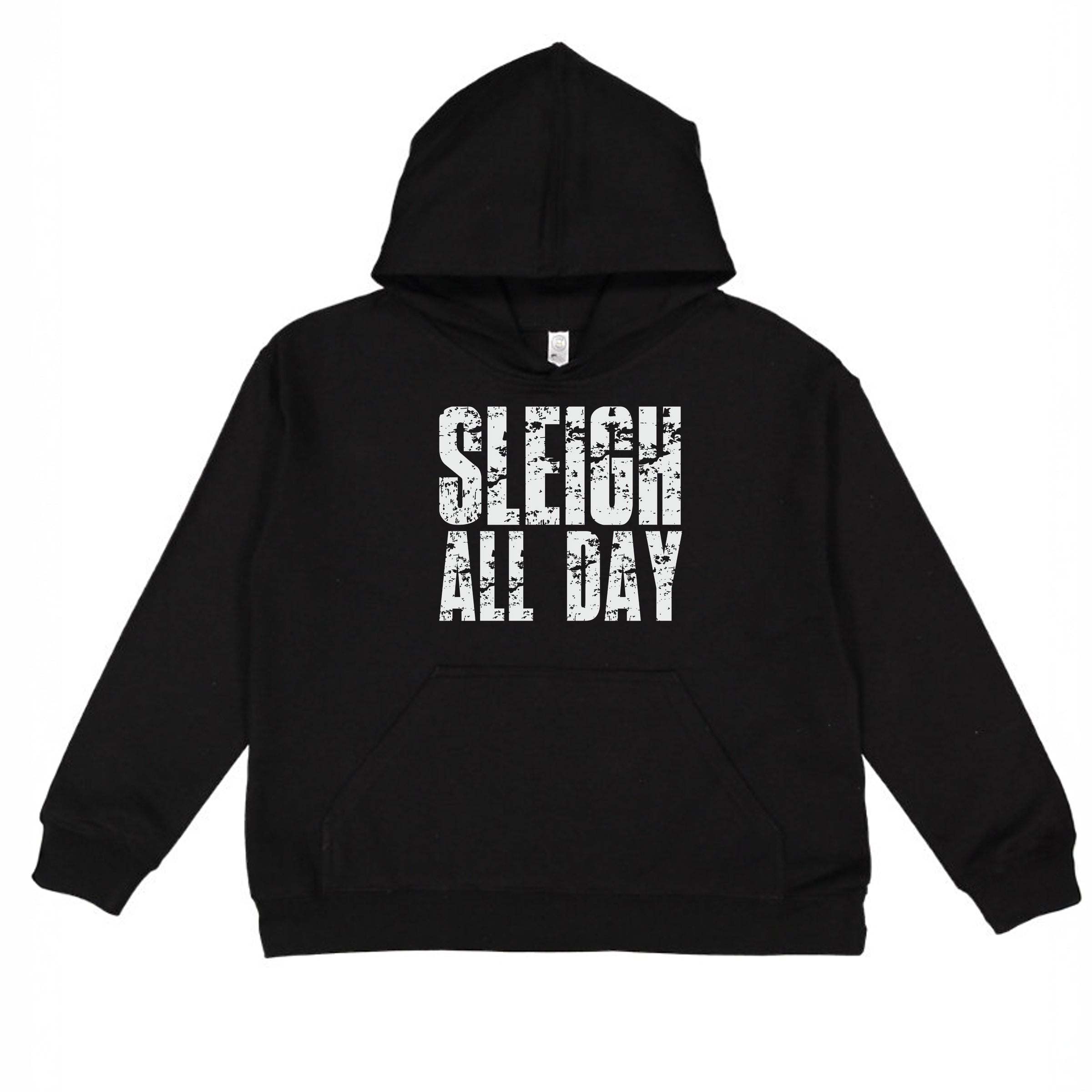 Sleigh All Day Block Distressed - Youth Graphic Hoodie