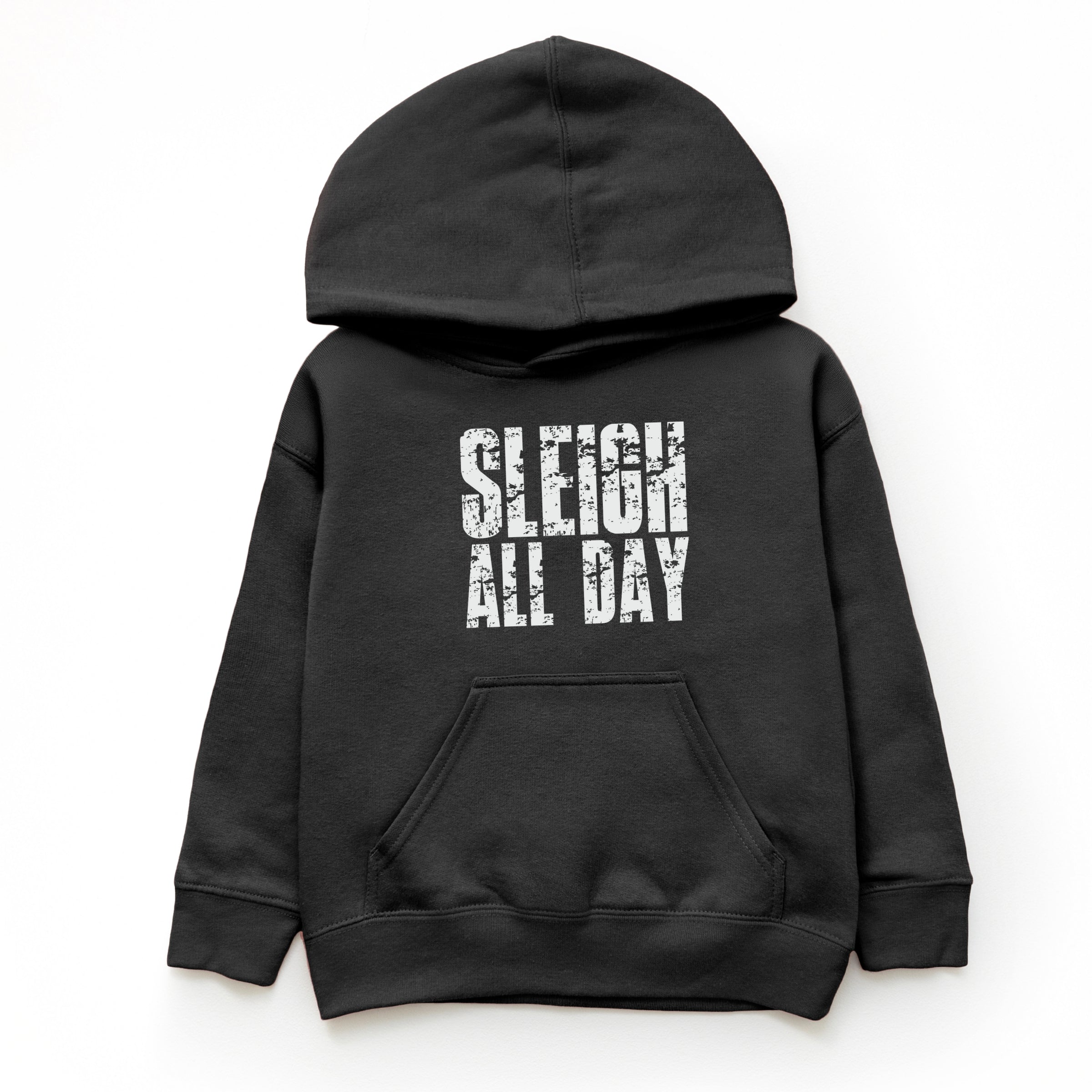 Sleigh All Day Block Distressed - Youth Graphic Hoodie