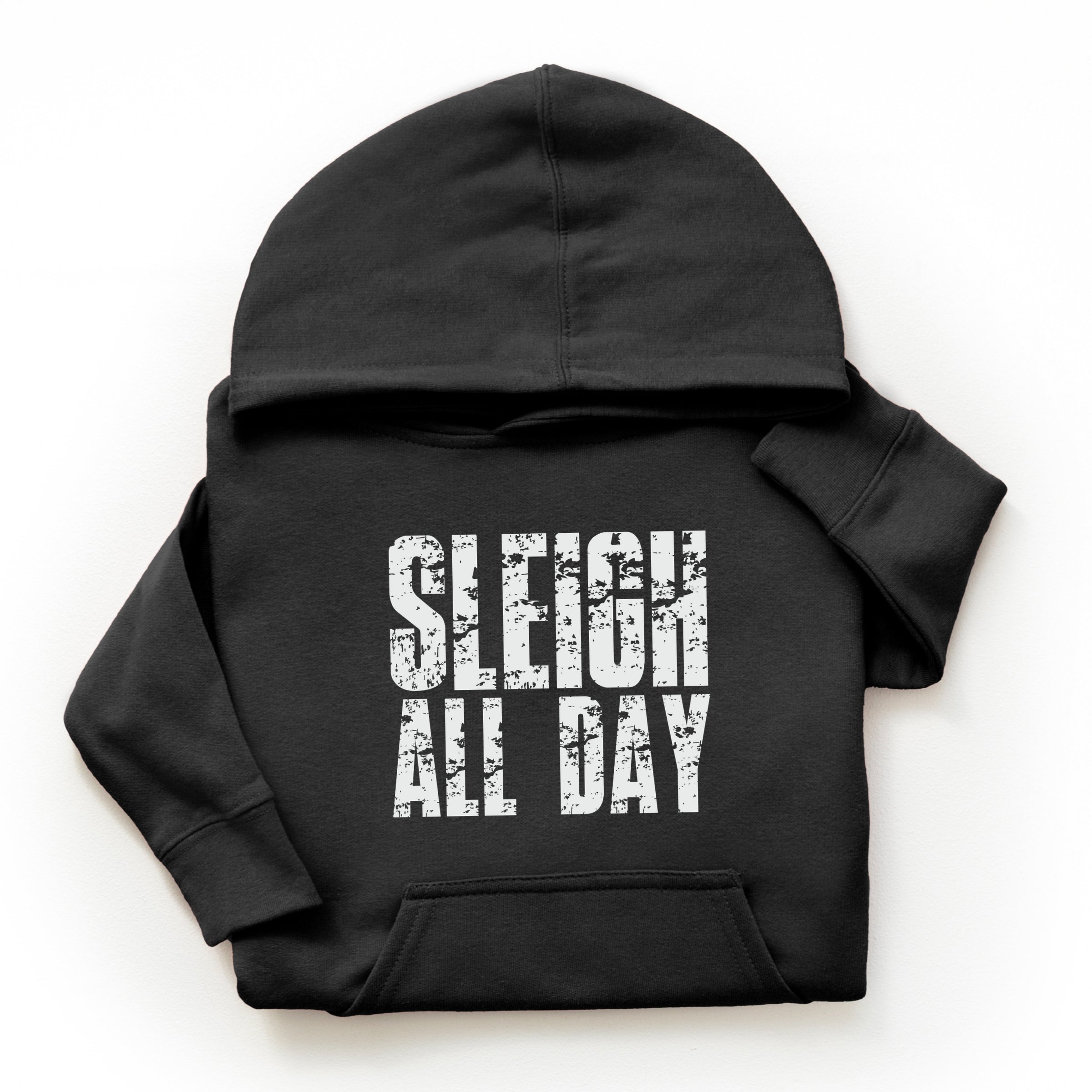 Sleigh All Day Block Distressed - Youth Graphic Hoodie
