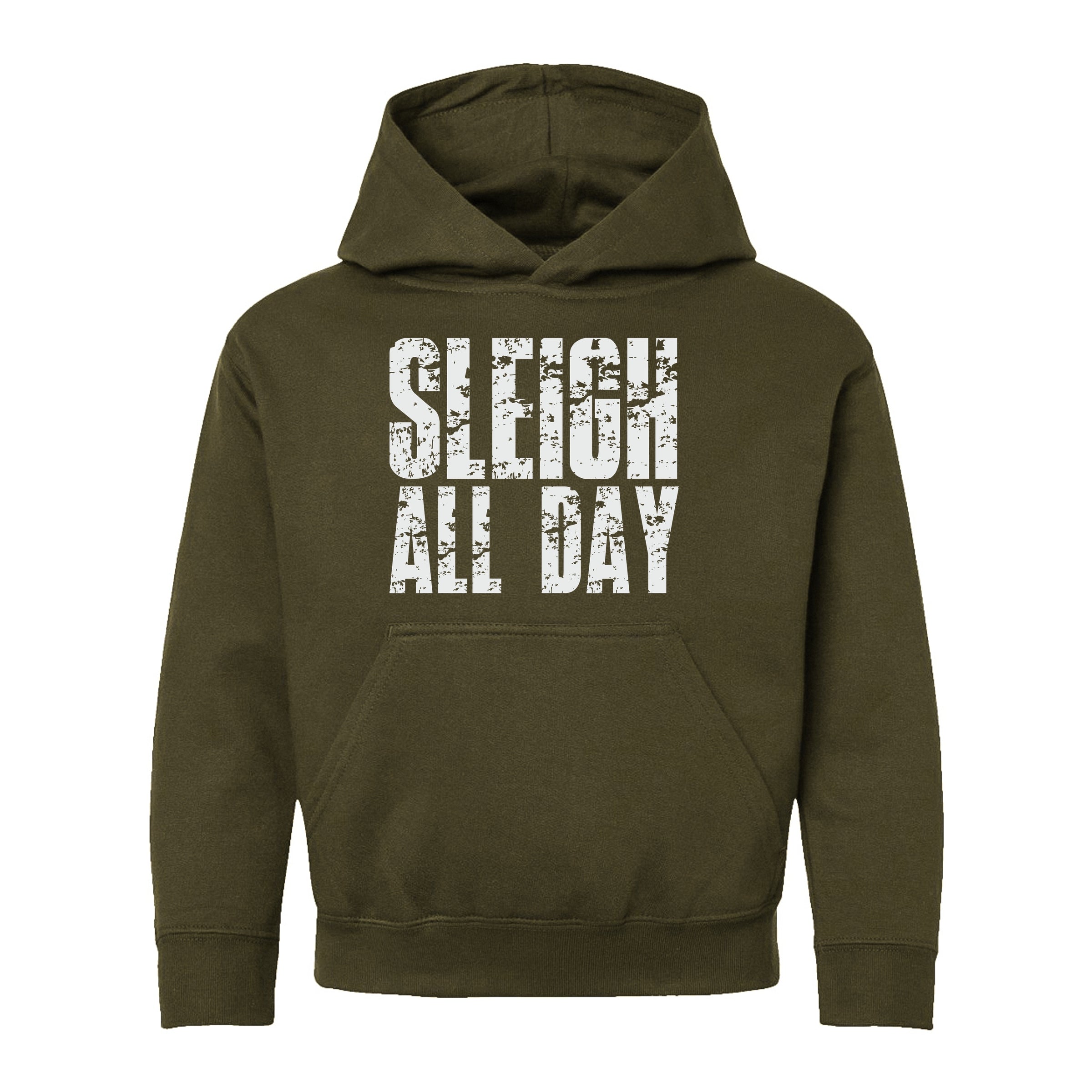 Sleigh All Day Block Distressed - Youth Graphic Hoodie