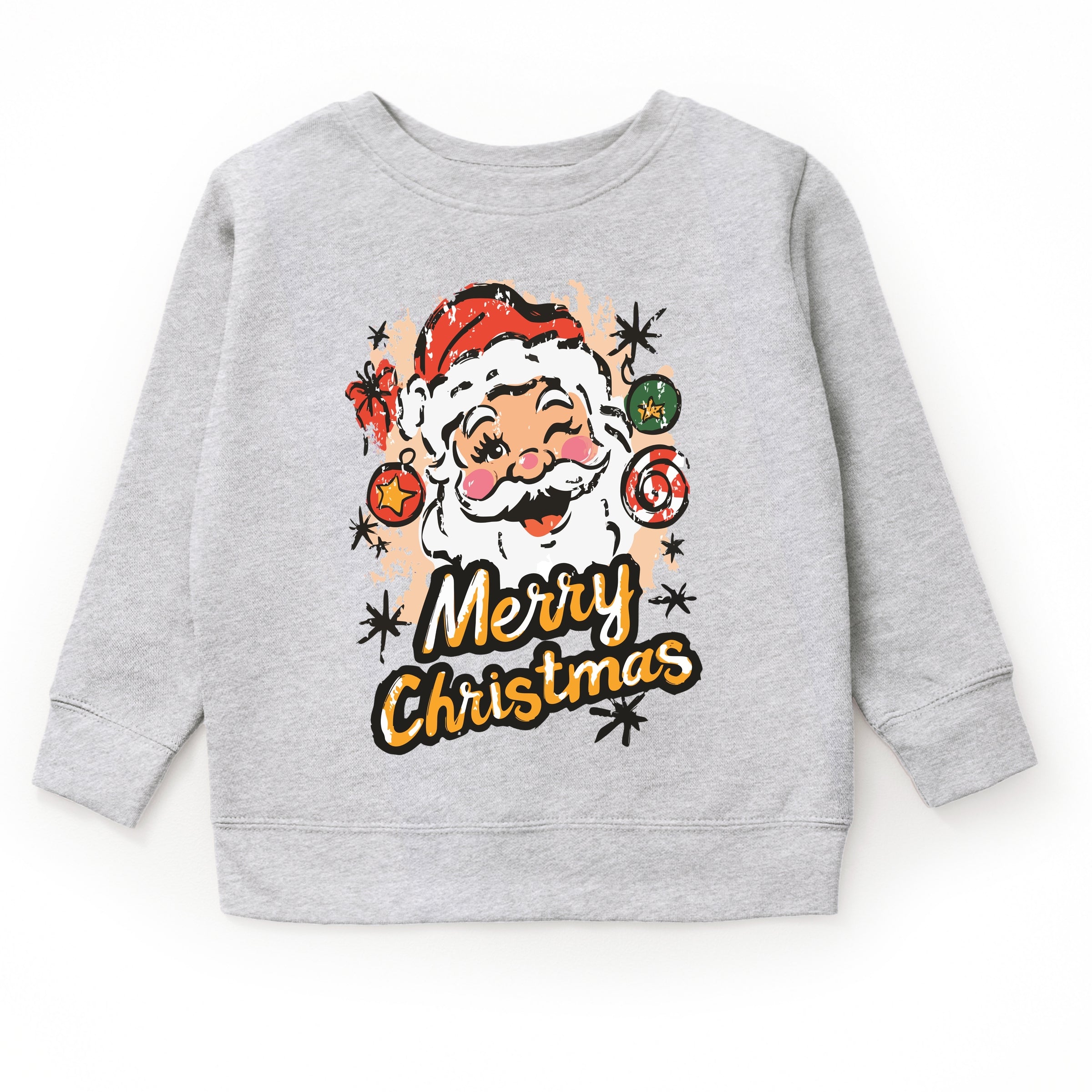 Merry Christmas Santa Wink - Youth Graphic Sweatshirt