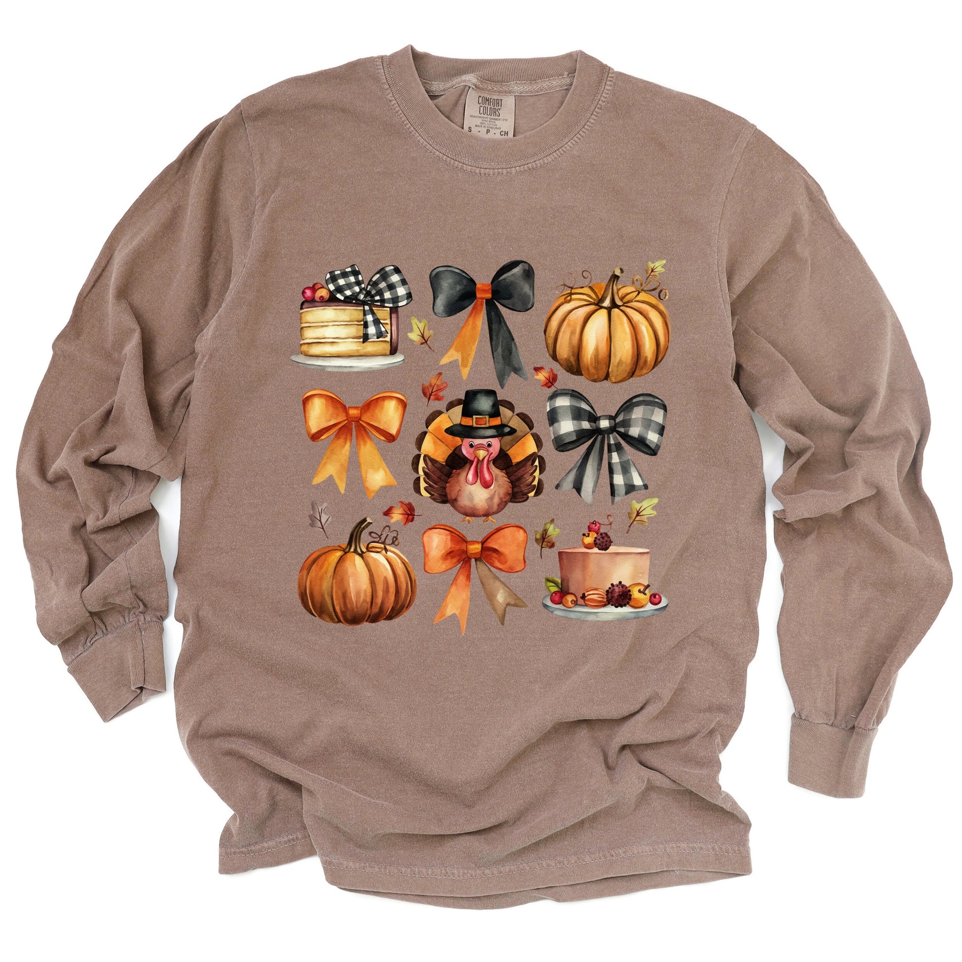 Turkey Coquette - Women's Garment Dyed Long Sleeve Graphic T-Shirt
