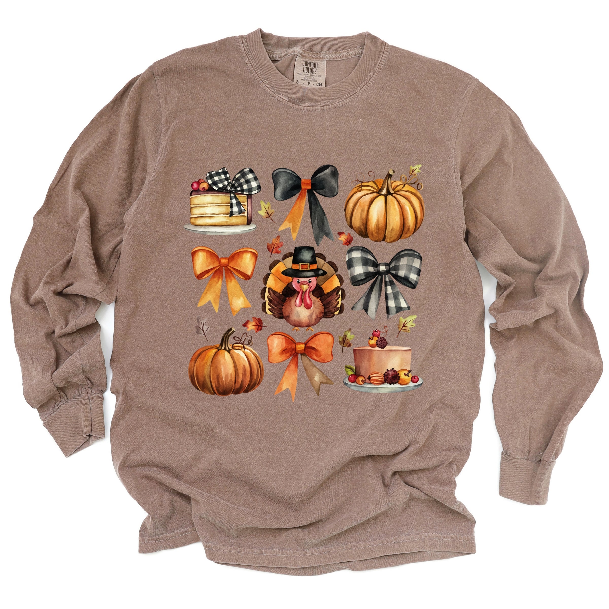 Turkey Coquette - Women's Garment Dyed Long Sleeve Graphic T-Shirt