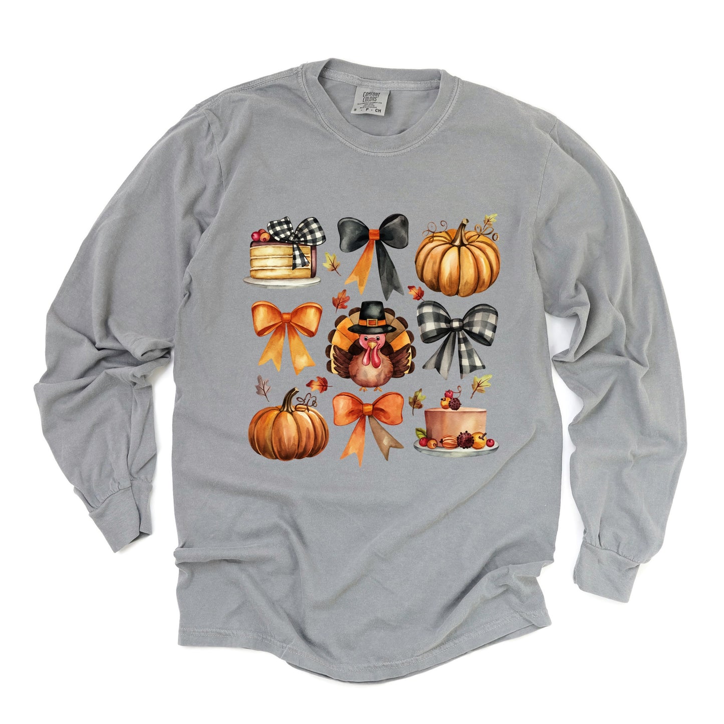 Turkey Coquette - Women's Garment Dyed Long Sleeve Graphic T-Shirt