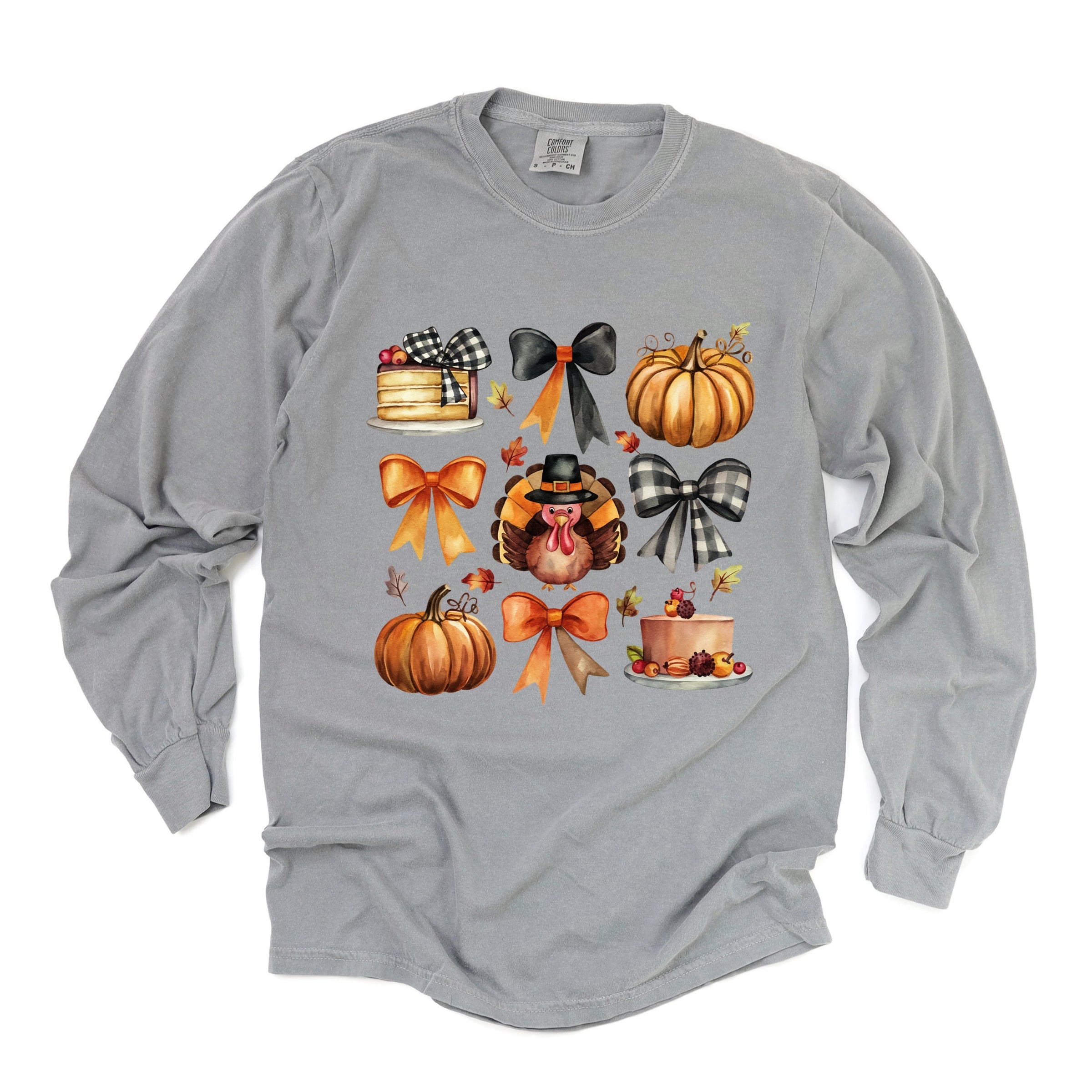 Turkey Coquette - Women's Garment Dyed Long Sleeve Graphic T-Shirt