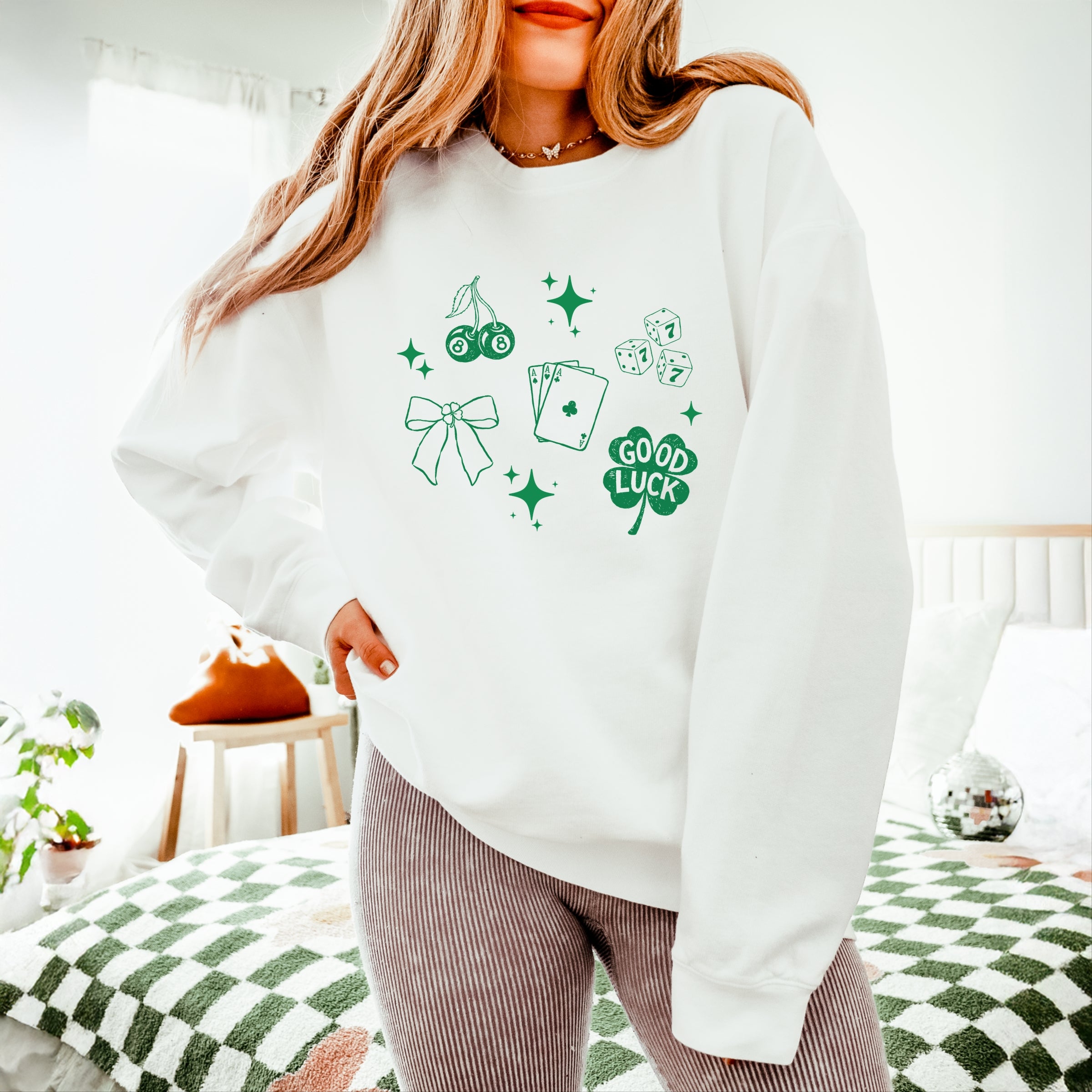 Lucky Icons Stars - Women's Lightweight Garment Dyed Sweatshirt