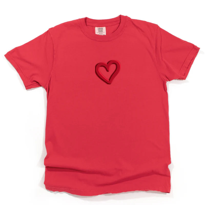 Love Like Jesus Heart Bold Puff Front and Back Design - Women's Garment Dyed Graphic T-Shirt