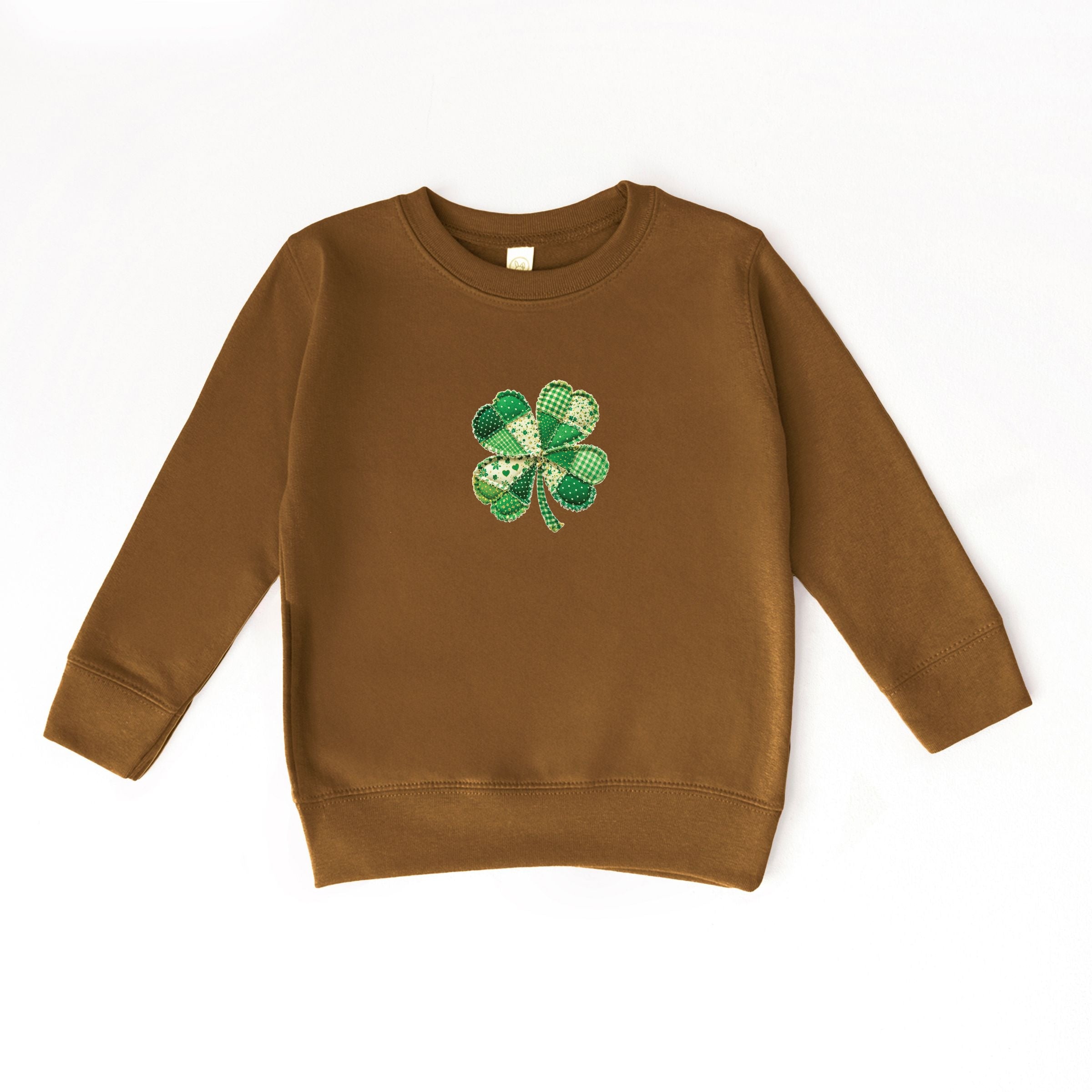 Four Leaf Clover Patchwork Print - Toddler Graphic Sweatshirt