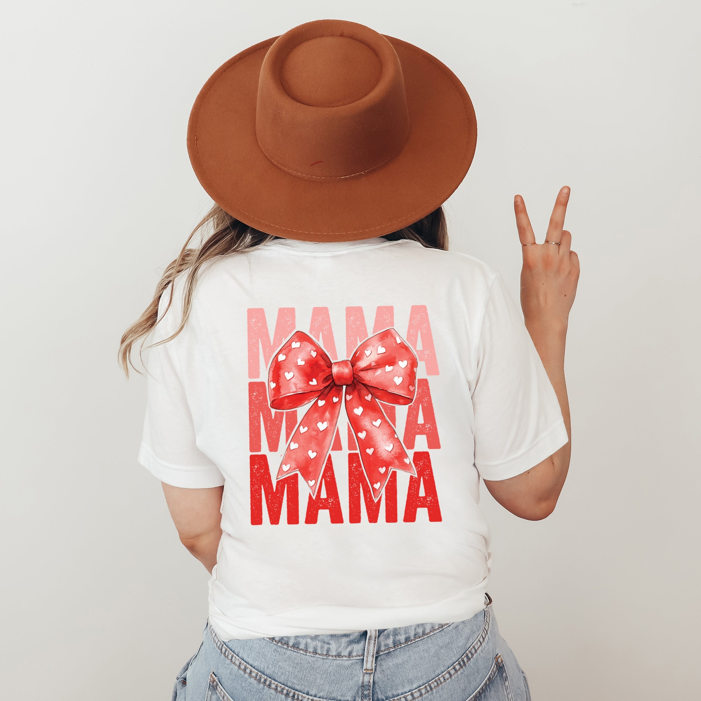 Valentine's Mama Coquette - Women's Short Sleeve Graphic T-Shirt